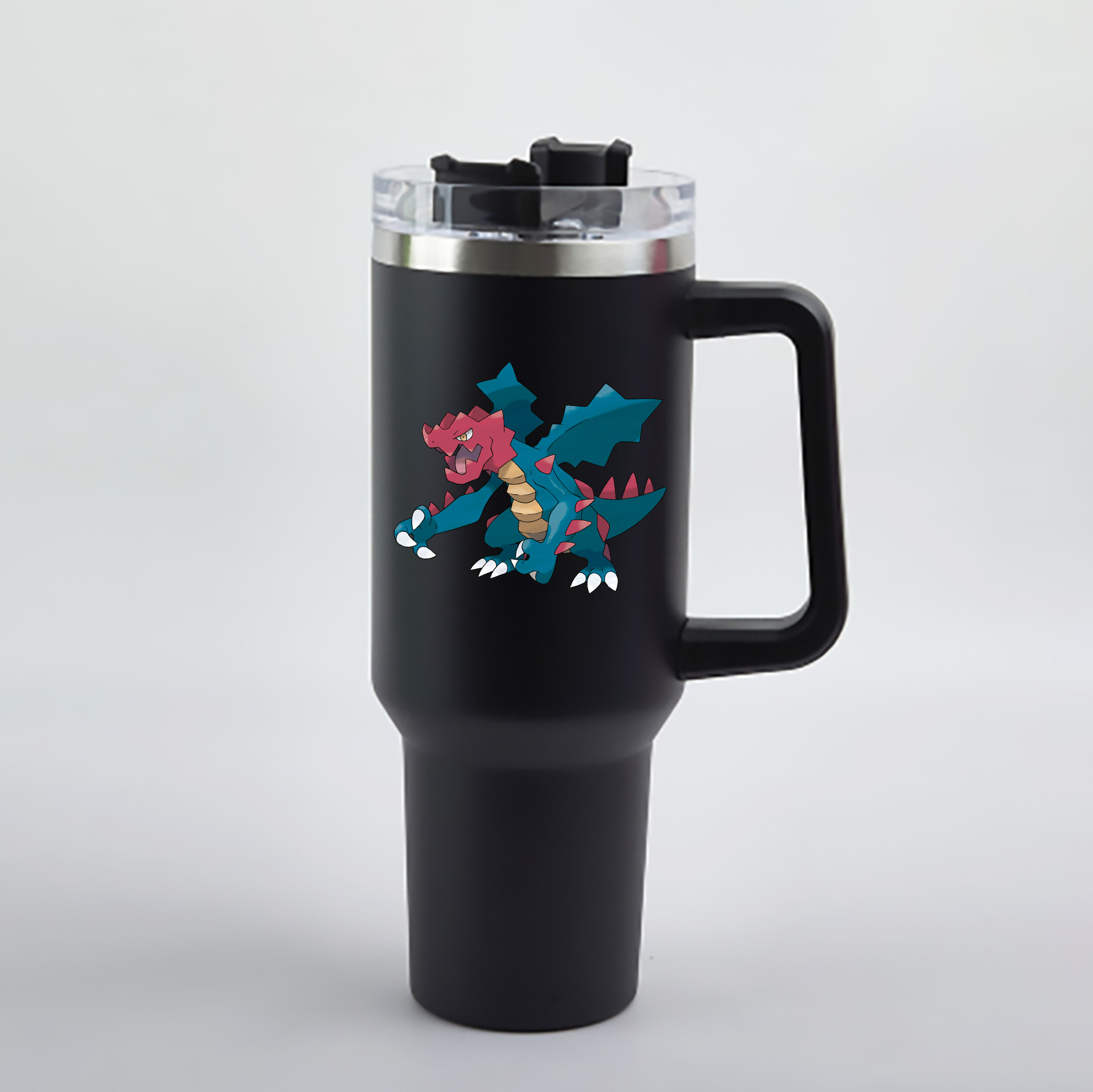 （画像用） ポケットモンスター Pokémon 1200mL車用タンブラー - クリスタルステッカー（プラスチックストロー付き）
