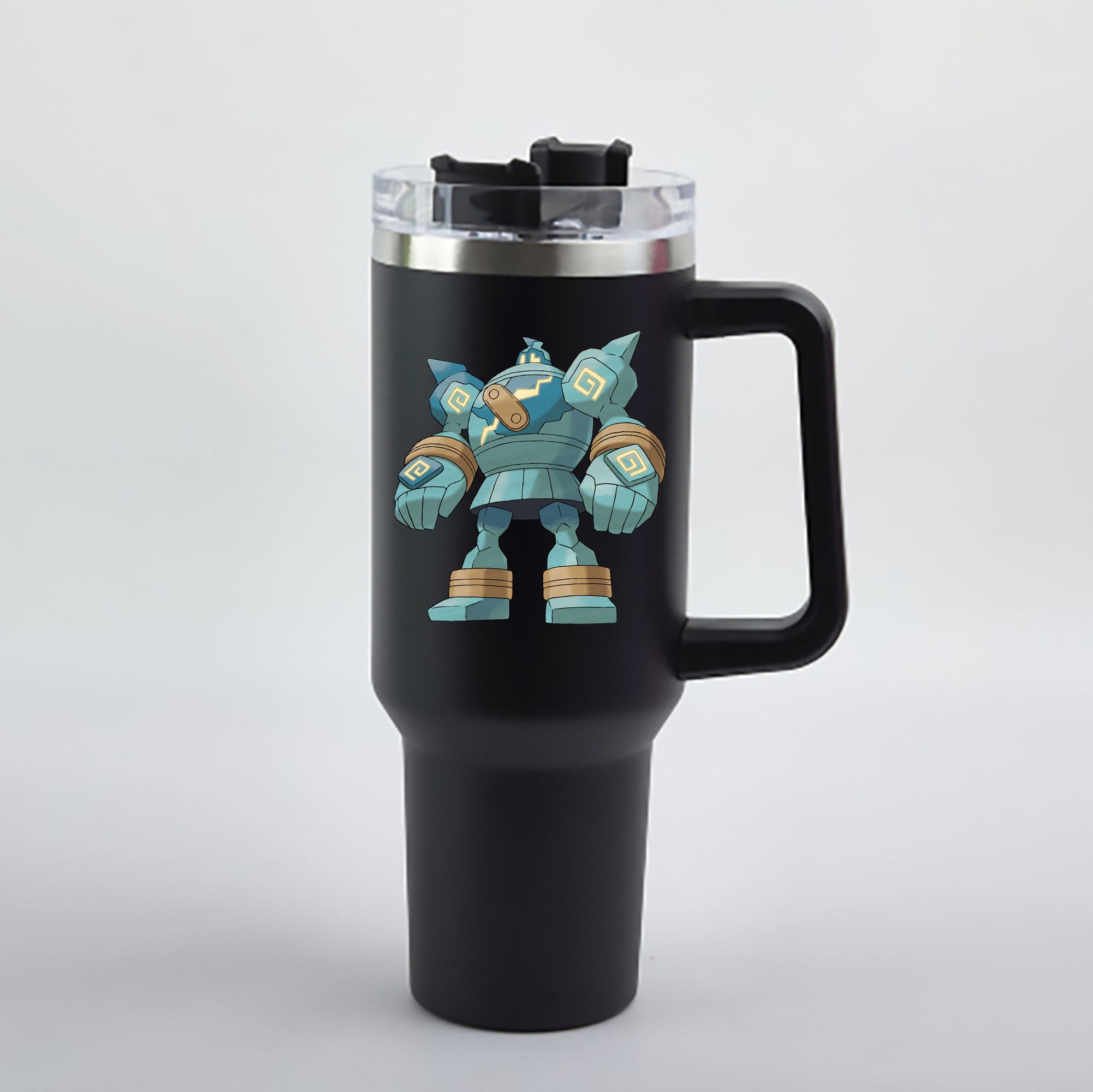 （画像用） ポケットモンスター Pokémon 1200mL車用タンブラー - クリスタルステッカー（プラスチックストロー付き）