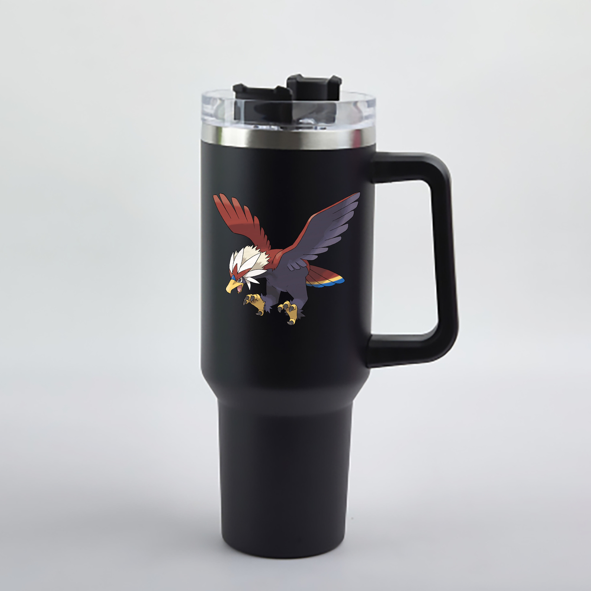 （画像用） ポケットモンスター Pokémon 1200mL車用タンブラー - クリスタルステッカー（プラスチックストロー付き）