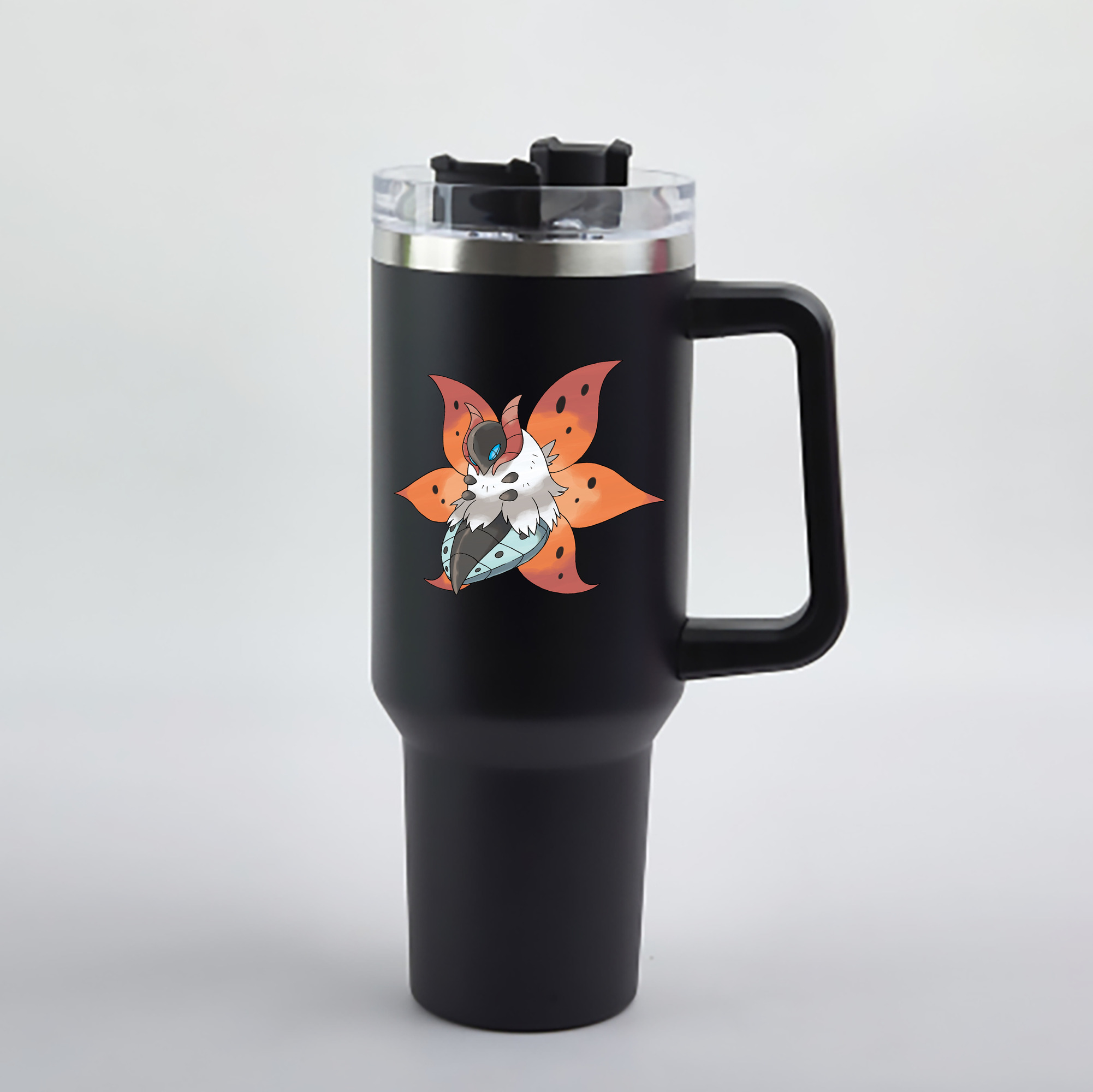 （画像用） ポケットモンスター Pokémon 1200mL車用タンブラー - クリスタルステッカー（プラスチックストロー付き）