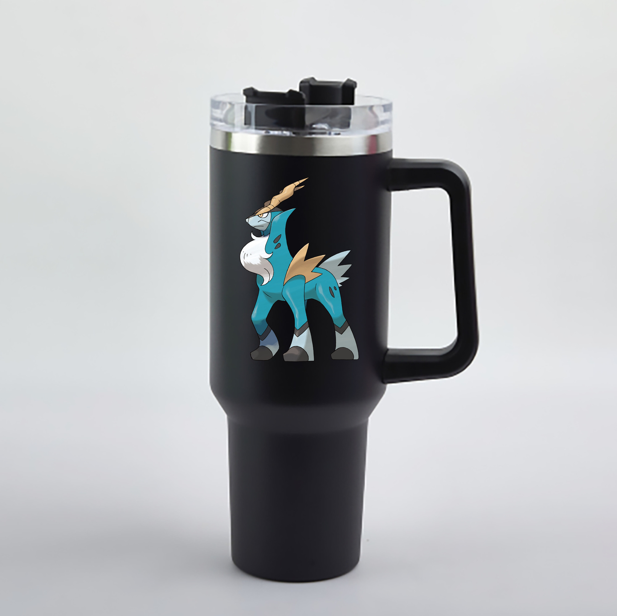 （画像用） ポケットモンスター Pokémon 1200mL車用タンブラー - クリスタルステッカー（プラスチックストロー付き）