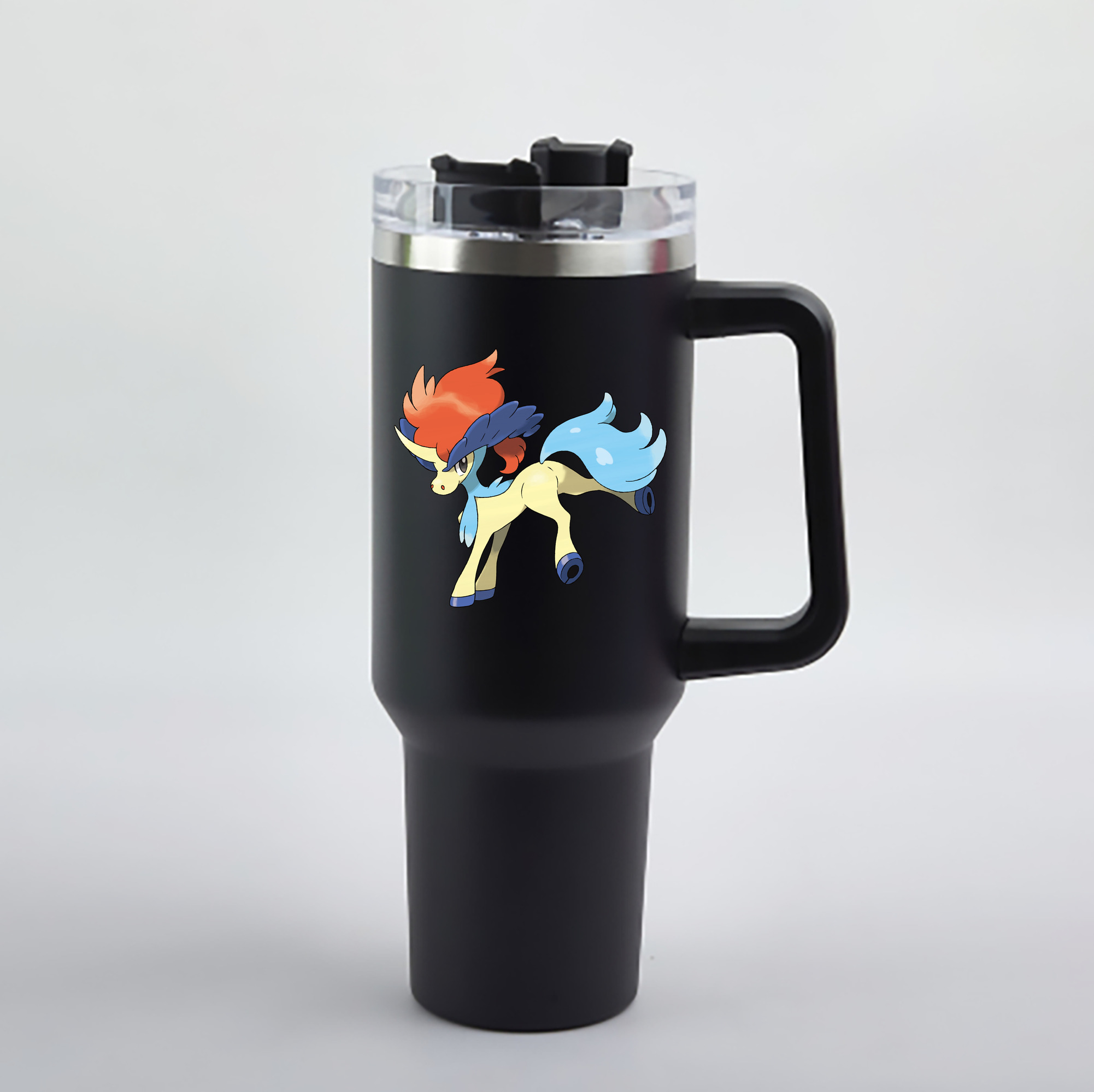 （画像用） ポケットモンスター Pokémon 1200mL車用タンブラー - クリスタルステッカー（プラスチックストロー付き）