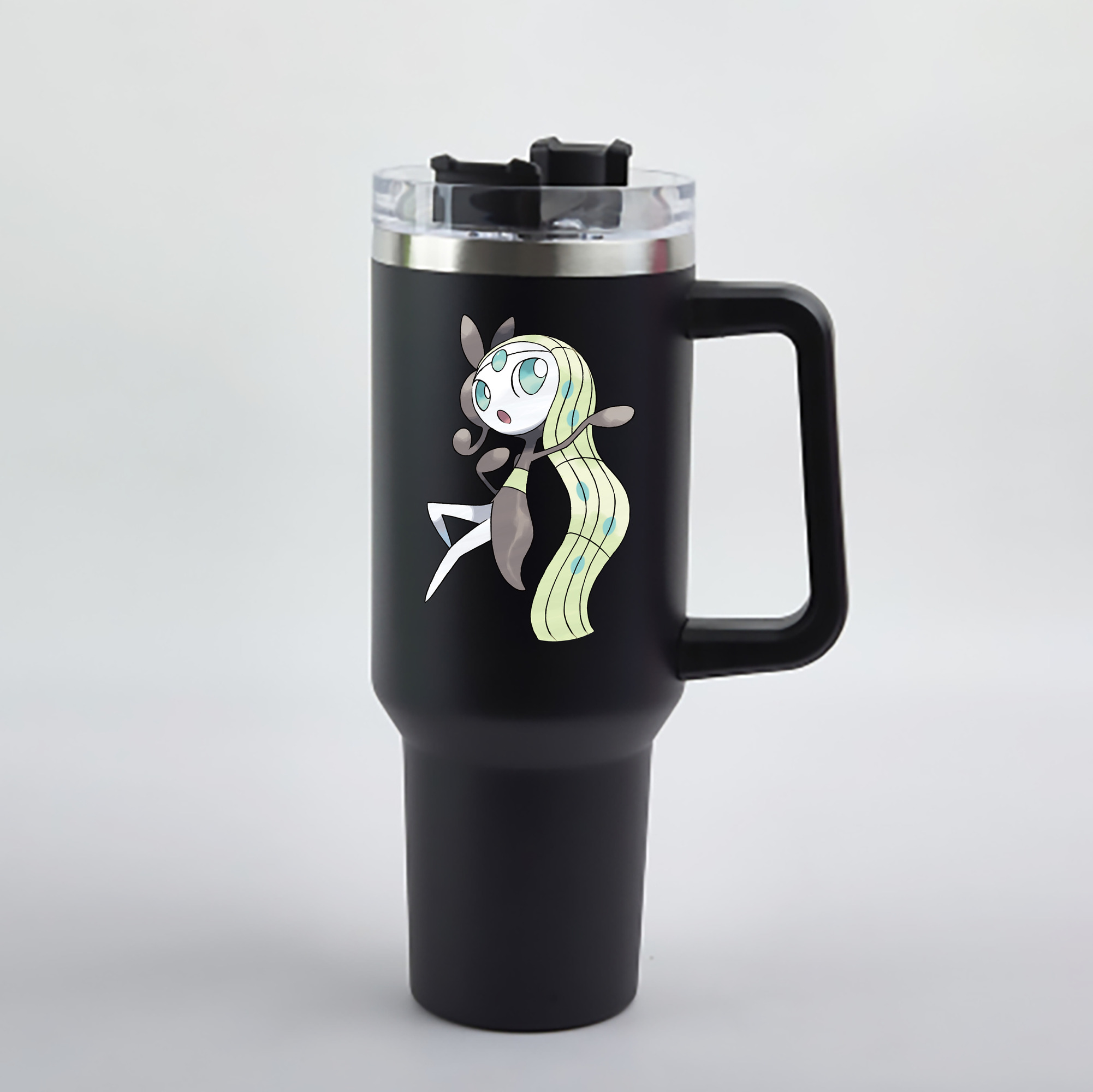 （画像用） ポケットモンスター Pokémon 1200mL車用タンブラー - クリスタルステッカー（プラスチックストロー付き）
