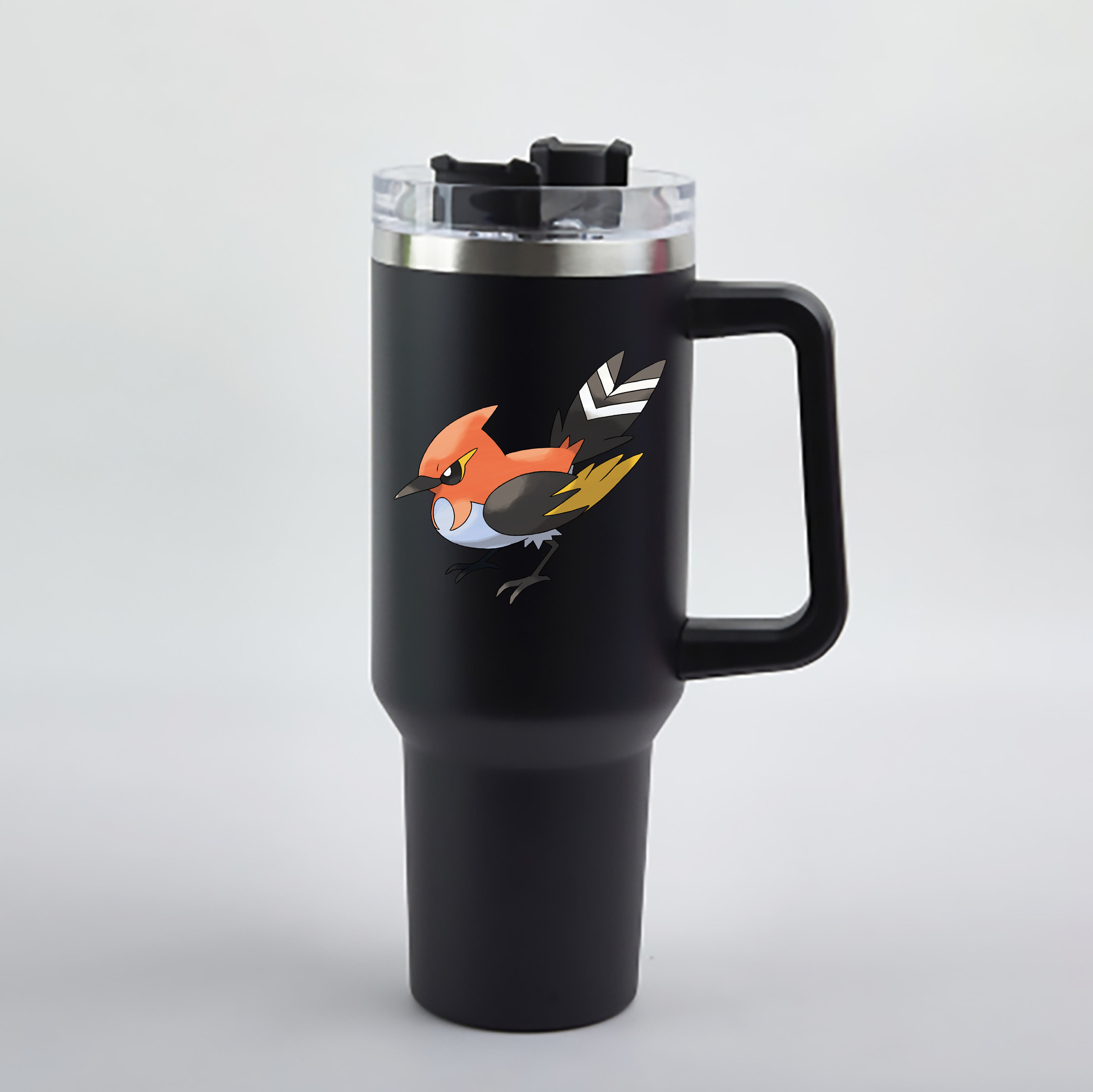 （画像用） ポケットモンスター Pokémon 1200mL車用タンブラー - クリスタルステッカー（プラスチックストロー付き）