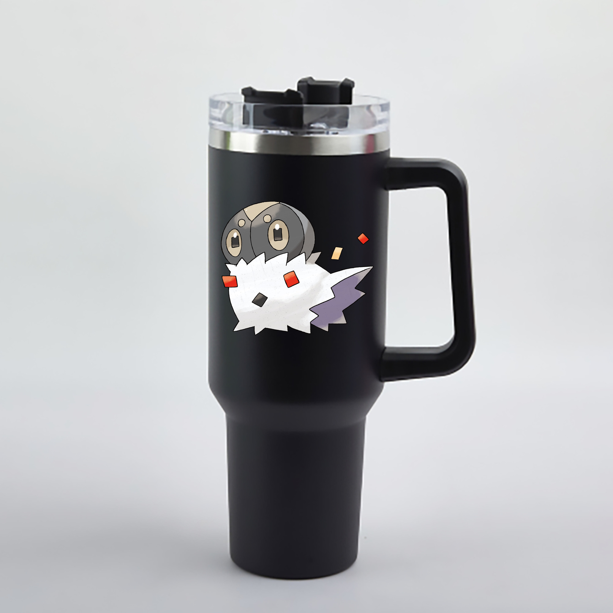 （画像用） ポケットモンスター Pokémon 1200mL車用タンブラー - クリスタルステッカー（プラスチックストロー付き）