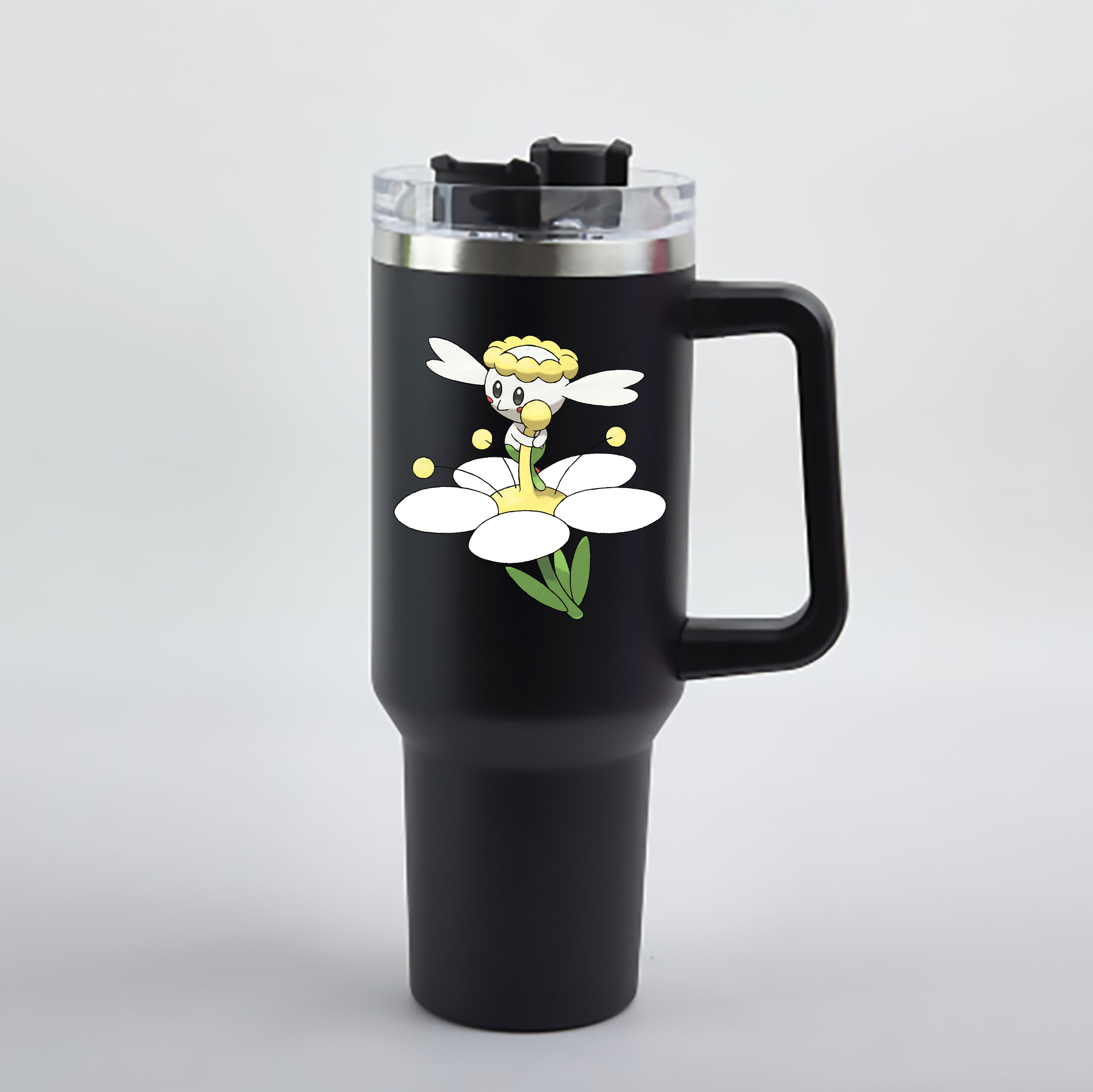 （画像用） ポケットモンスター Pokémon 1200mL車用タンブラー - クリスタルステッカー（プラスチックストロー付き）
