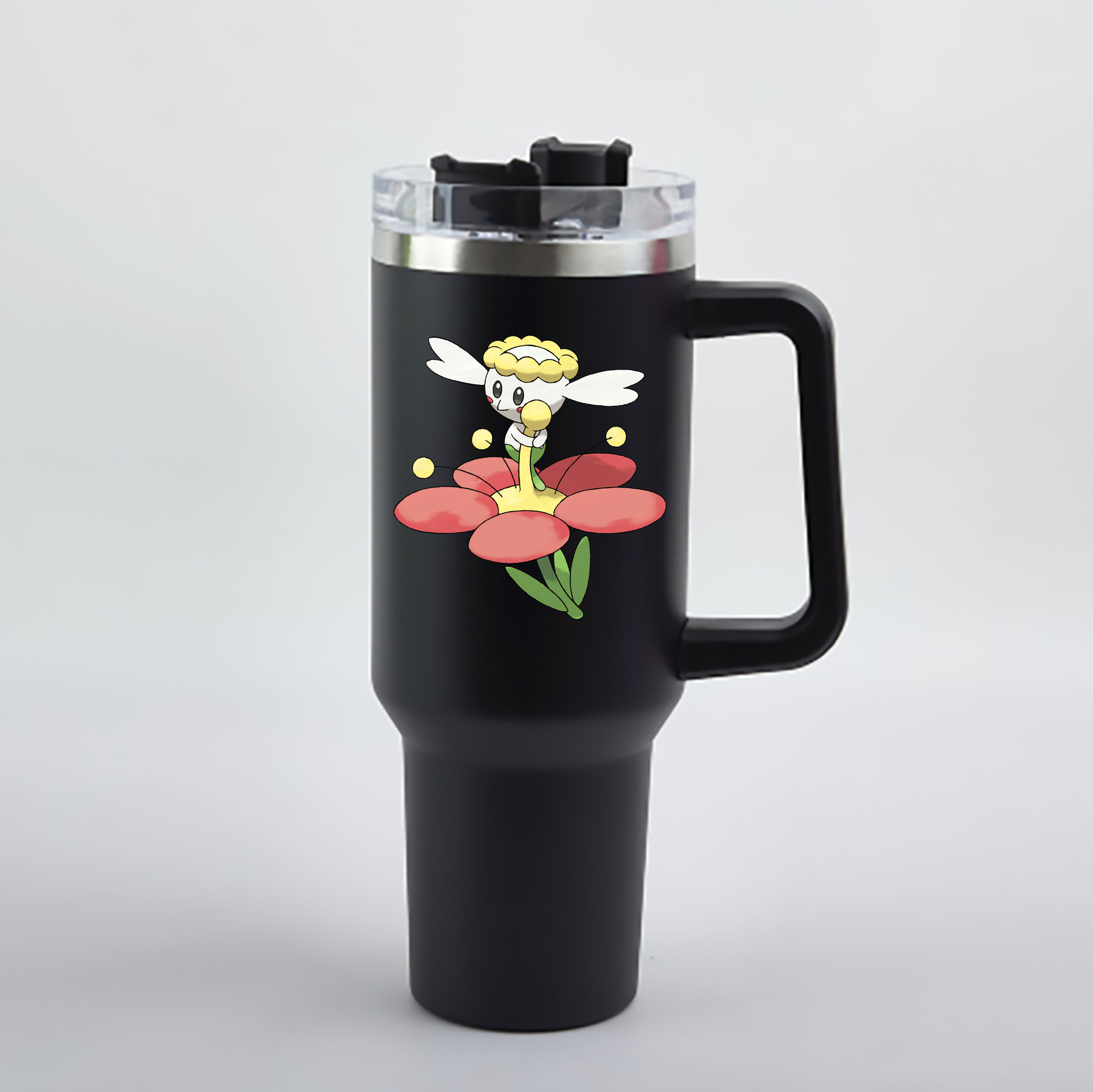 （画像用） ポケットモンスター Pokémon 1200mL車用タンブラー - クリスタルステッカー（プラスチックストロー付き）