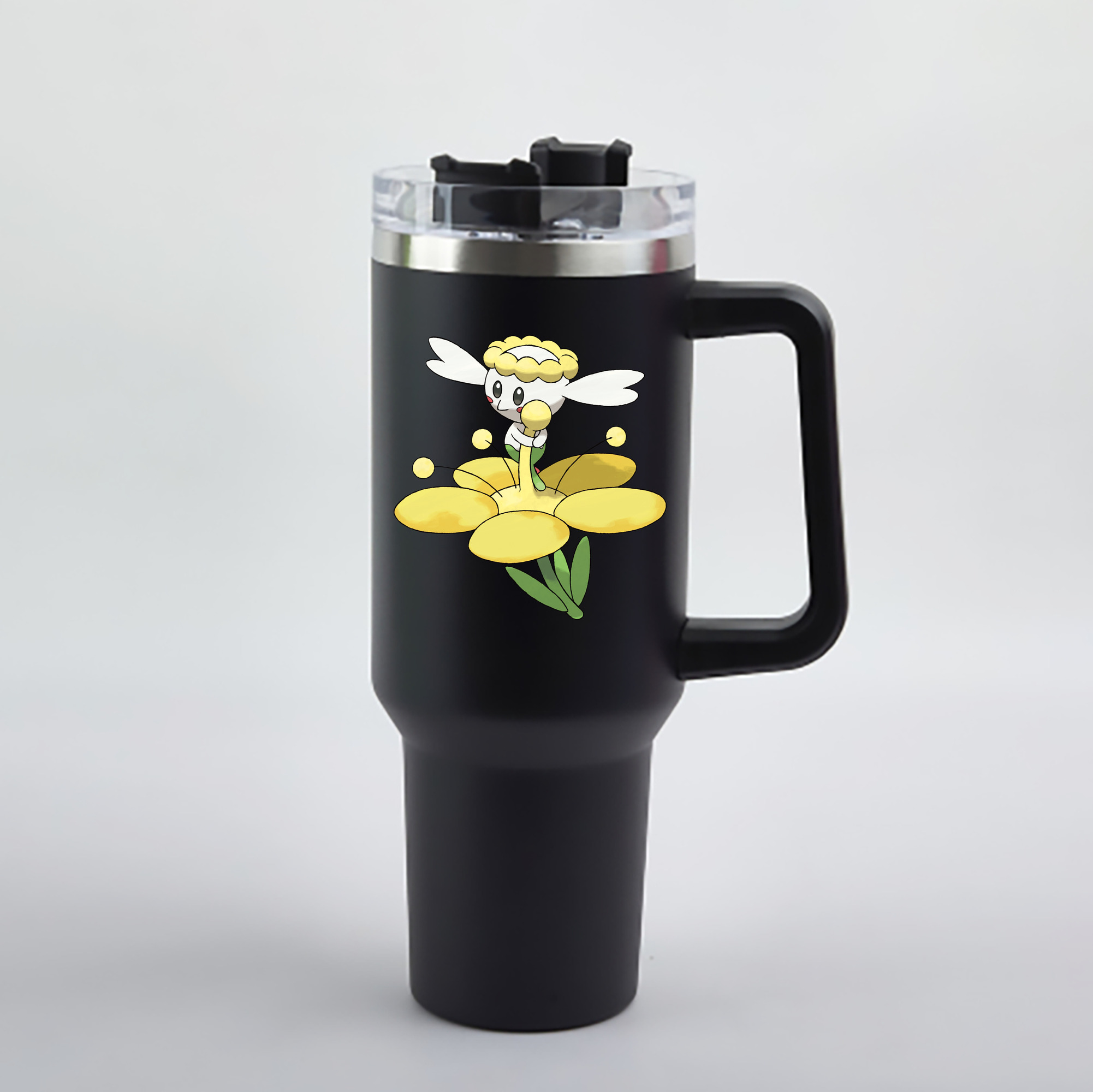 （画像用） ポケットモンスター Pokémon 1200mL車用タンブラー - クリスタルステッカー（プラスチックストロー付き）