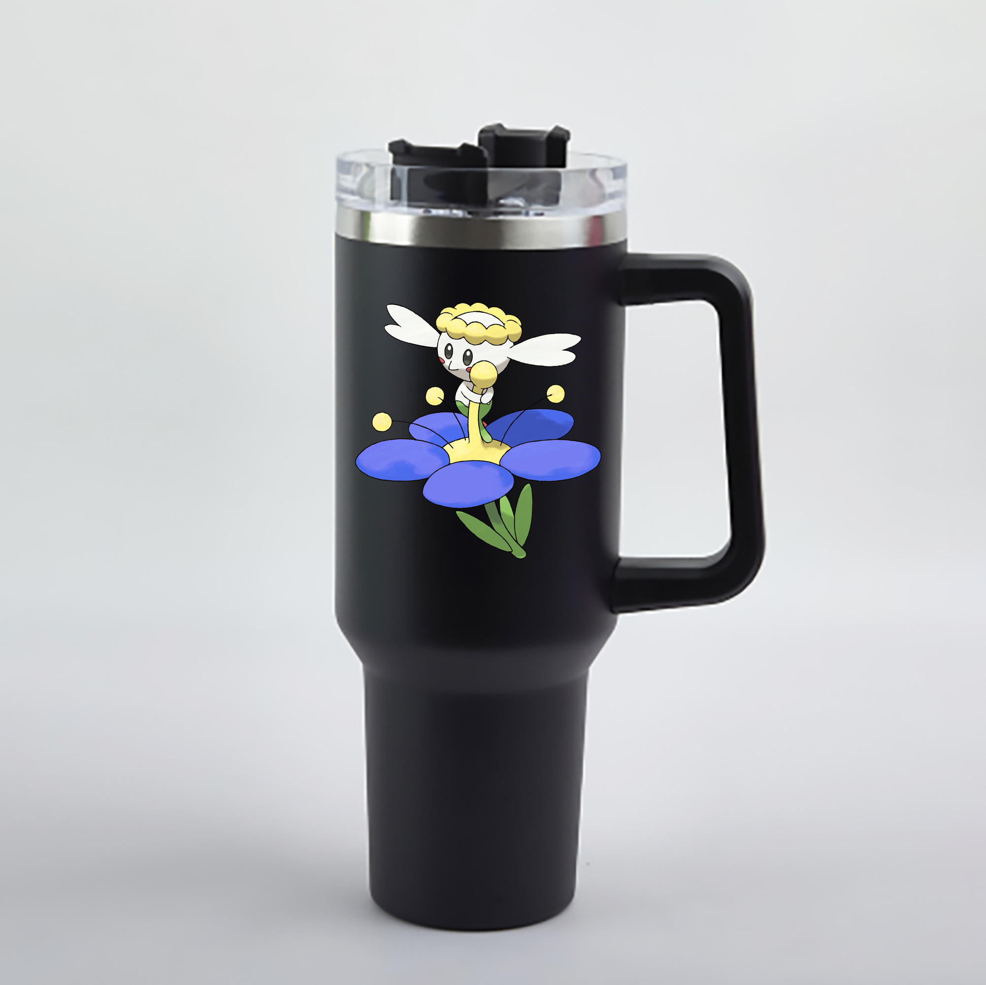 （画像用） ポケットモンスター Pokémon 1200mL車用タンブラー - クリスタルステッカー（プラスチックストロー付き）