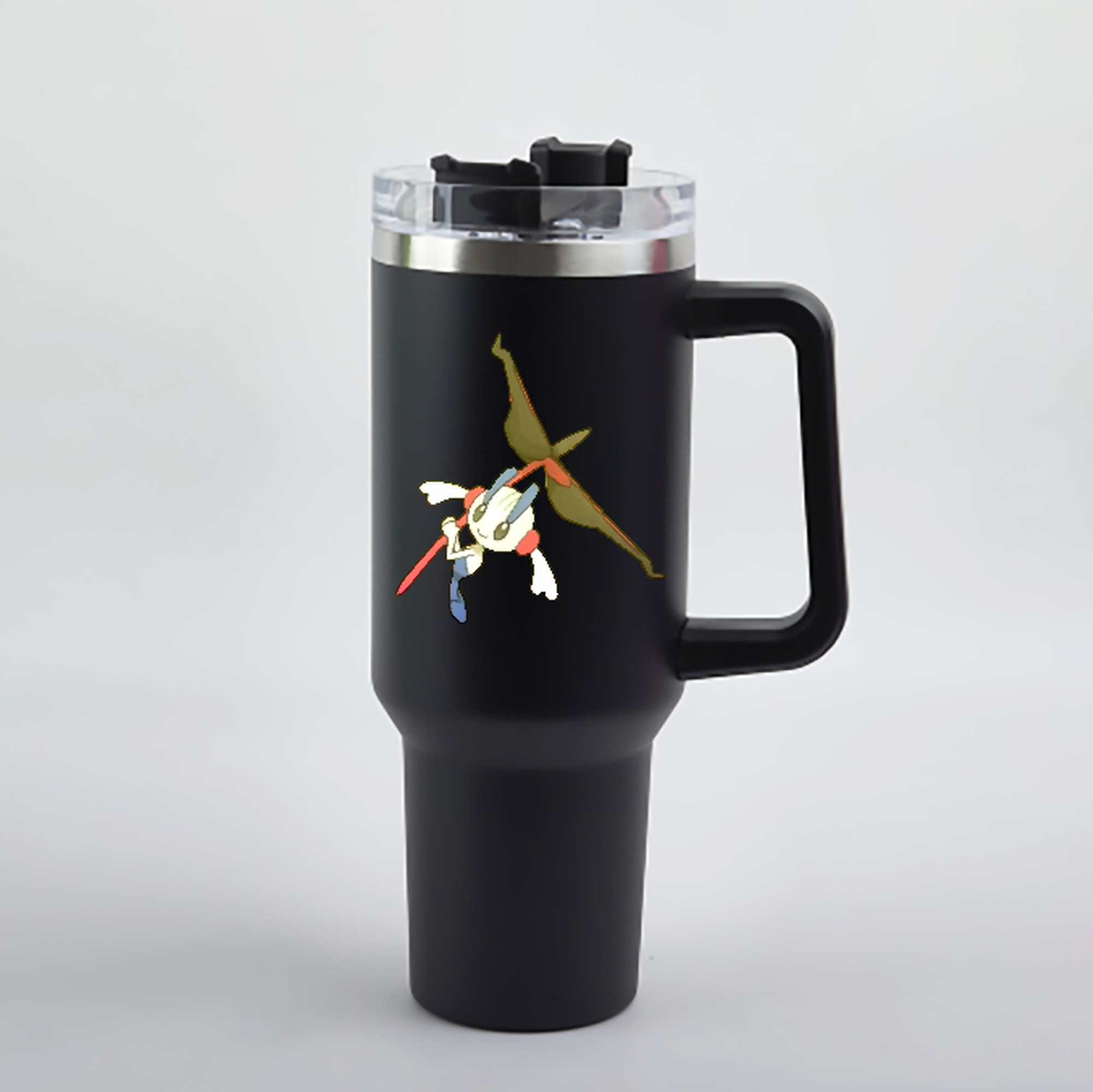 （画像用） ポケットモンスター Pokémon 1200mL車用タンブラー - クリスタルステッカー（プラスチックストロー付き）