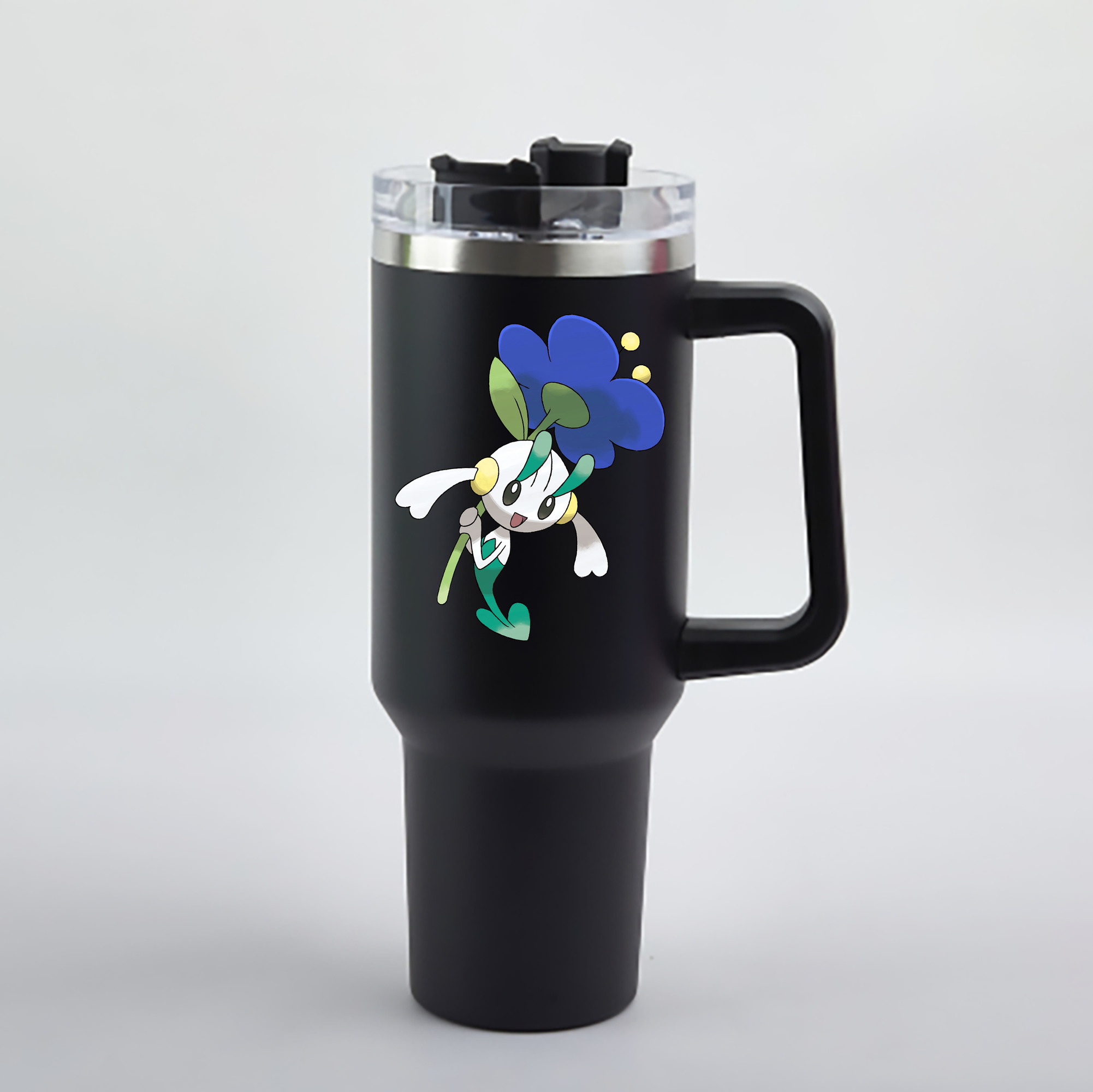 （画像用） ポケットモンスター Pokémon 1200mL車用タンブラー - クリスタルステッカー（プラスチックストロー付き）