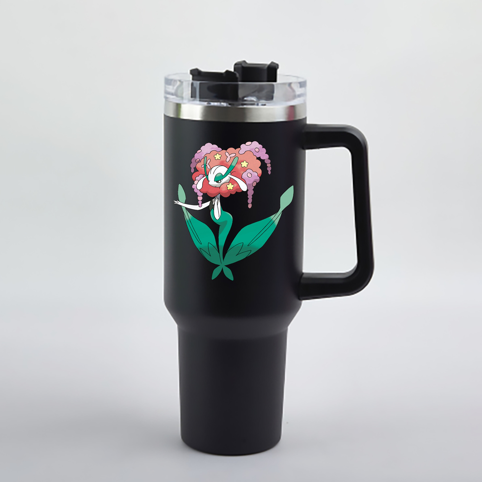 （画像用） ポケットモンスター Pokémon 1200mL車用タンブラー - クリスタルステッカー（プラスチックストロー付き）