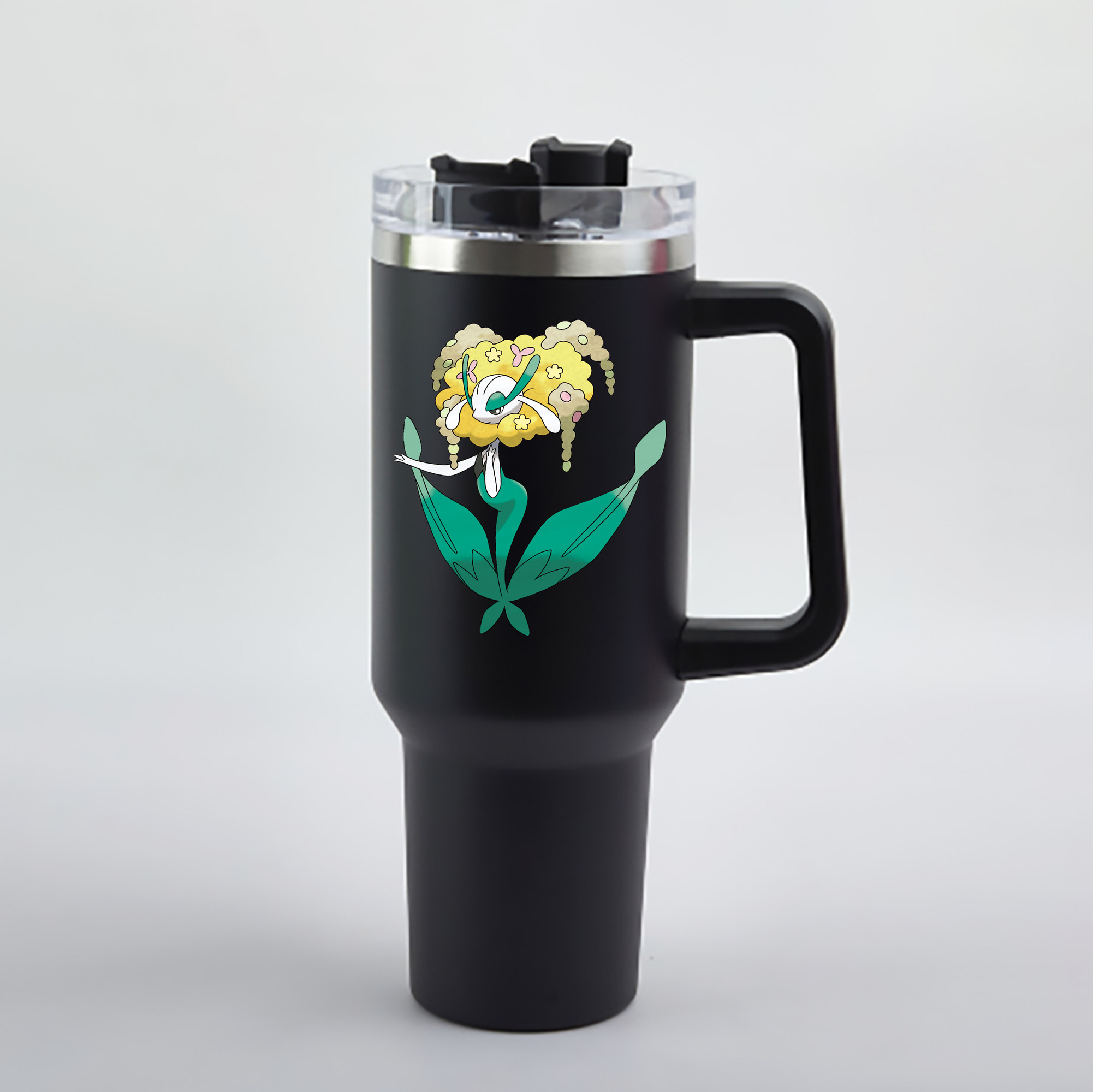 （画像用） ポケットモンスター Pokémon 1200mL車用タンブラー - クリスタルステッカー（プラスチックストロー付き）