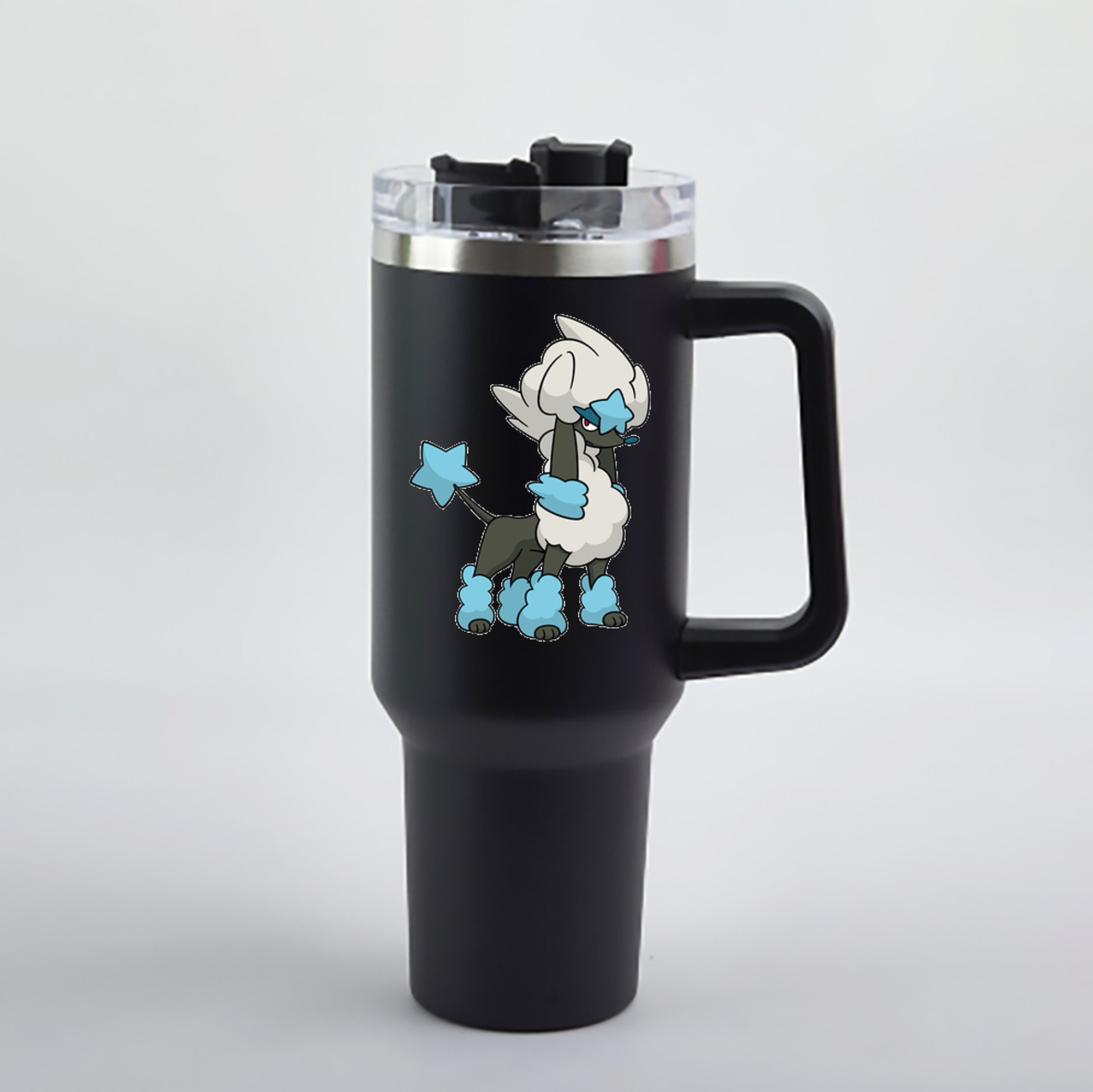 （画像用） ポケットモンスター Pokémon 1200mL車用タンブラー - クリスタルステッカー（プラスチックストロー付き）