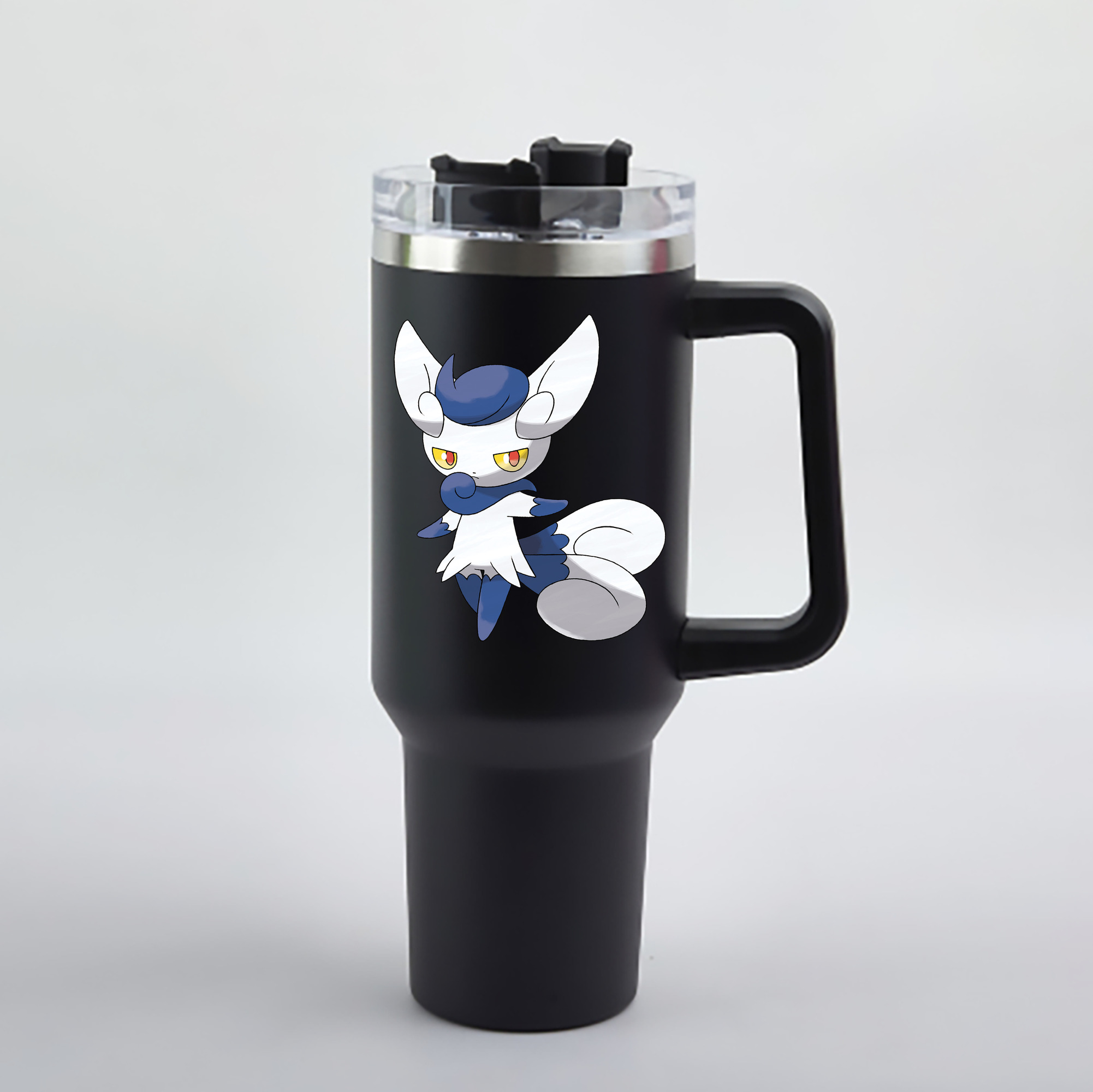 （画像用） ポケットモンスター Pokémon 1200mL車用タンブラー - クリスタルステッカー（プラスチックストロー付き）