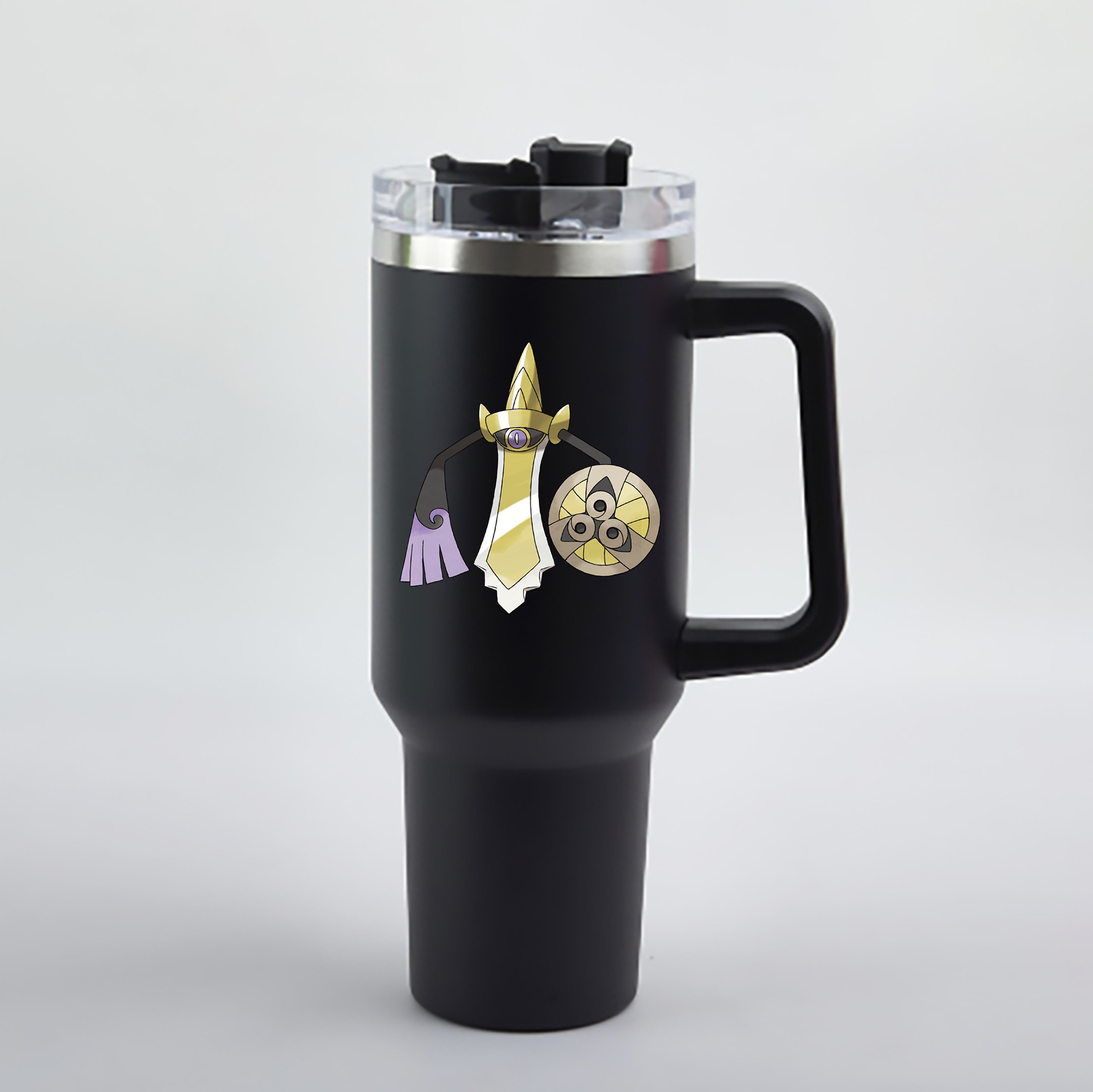 （画像用） ポケットモンスター Pokémon 1200mL車用タンブラー - クリスタルステッカー（プラスチックストロー付き）
