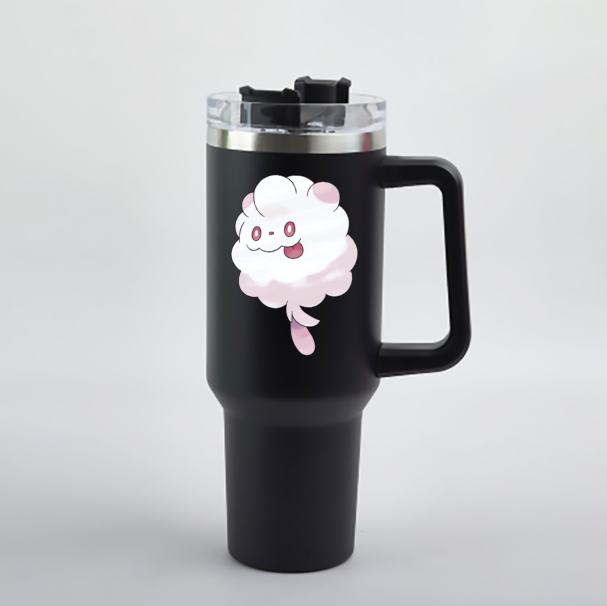 （画像用） ポケットモンスター Pokémon 1200mL車用タンブラー - クリスタルステッカー（プラスチックストロー付き）