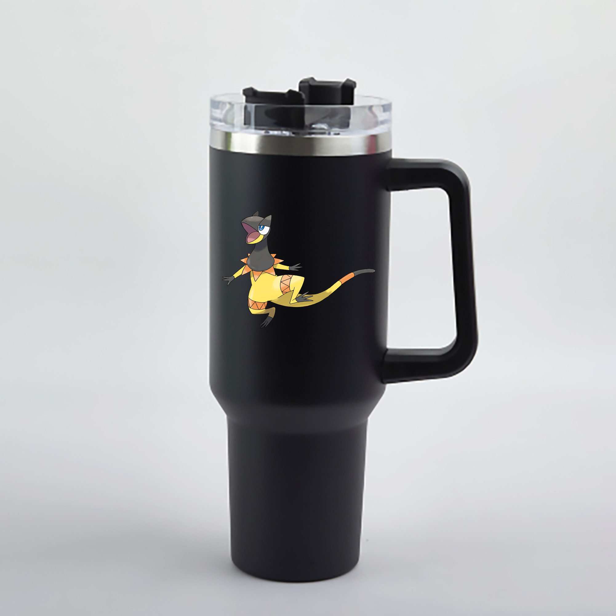 （画像用） ポケットモンスター Pokémon 1200mL車用タンブラー - クリスタルステッカー（プラスチックストロー付き）