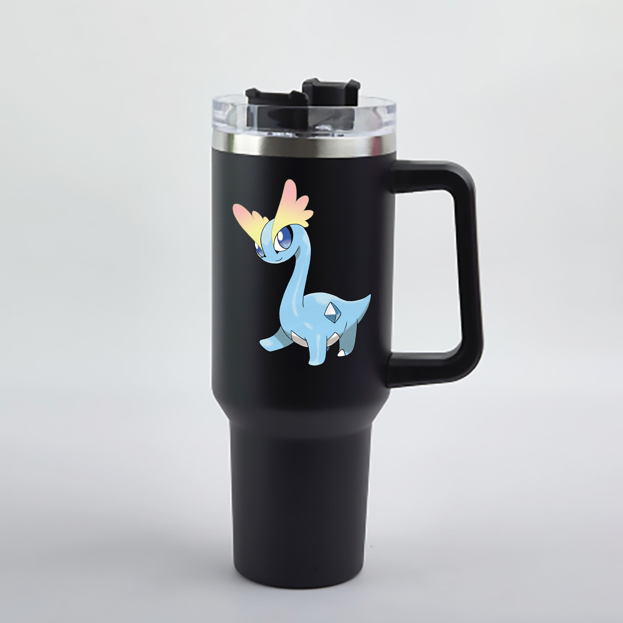 （画像用） ポケットモンスター Pokémon 1200mL車用タンブラー - クリスタルステッカー（プラスチックストロー付き）