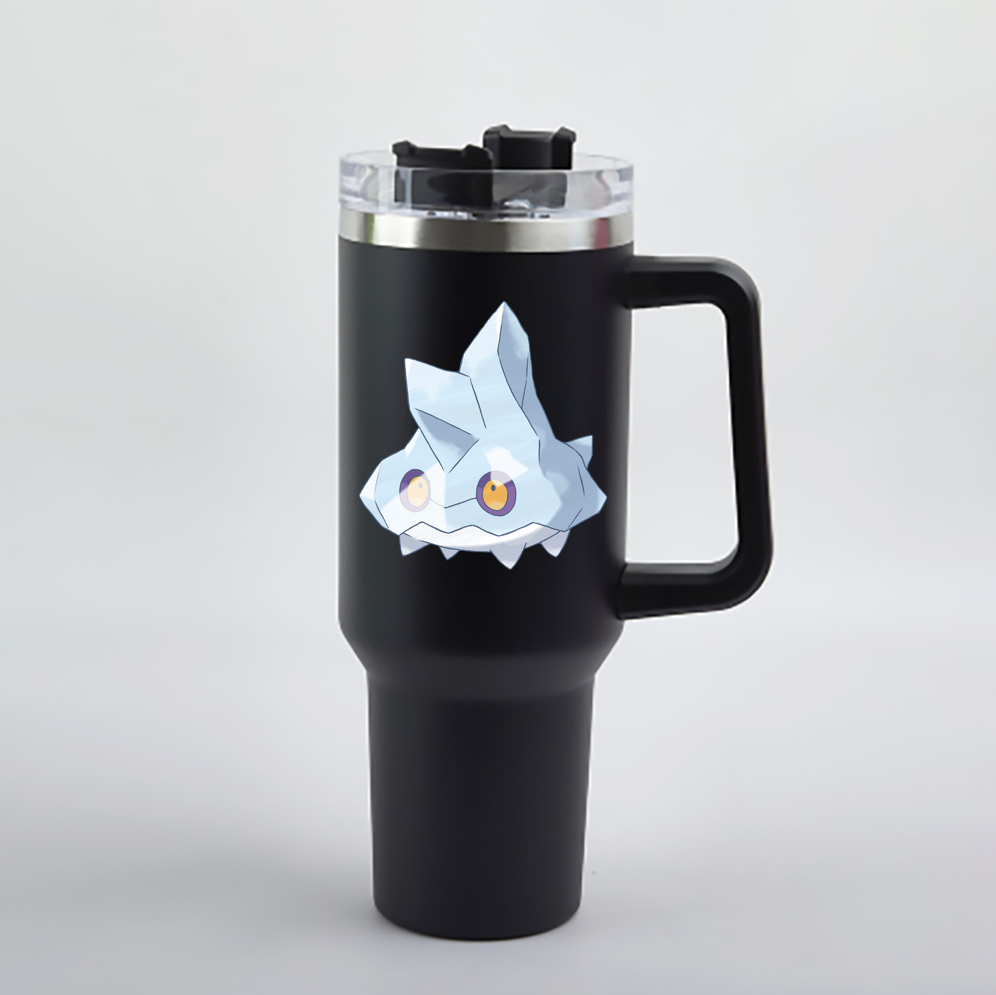 （画像用） ポケットモンスター Pokémon 1200mL車用タンブラー - クリスタルステッカー（プラスチックストロー付き）
