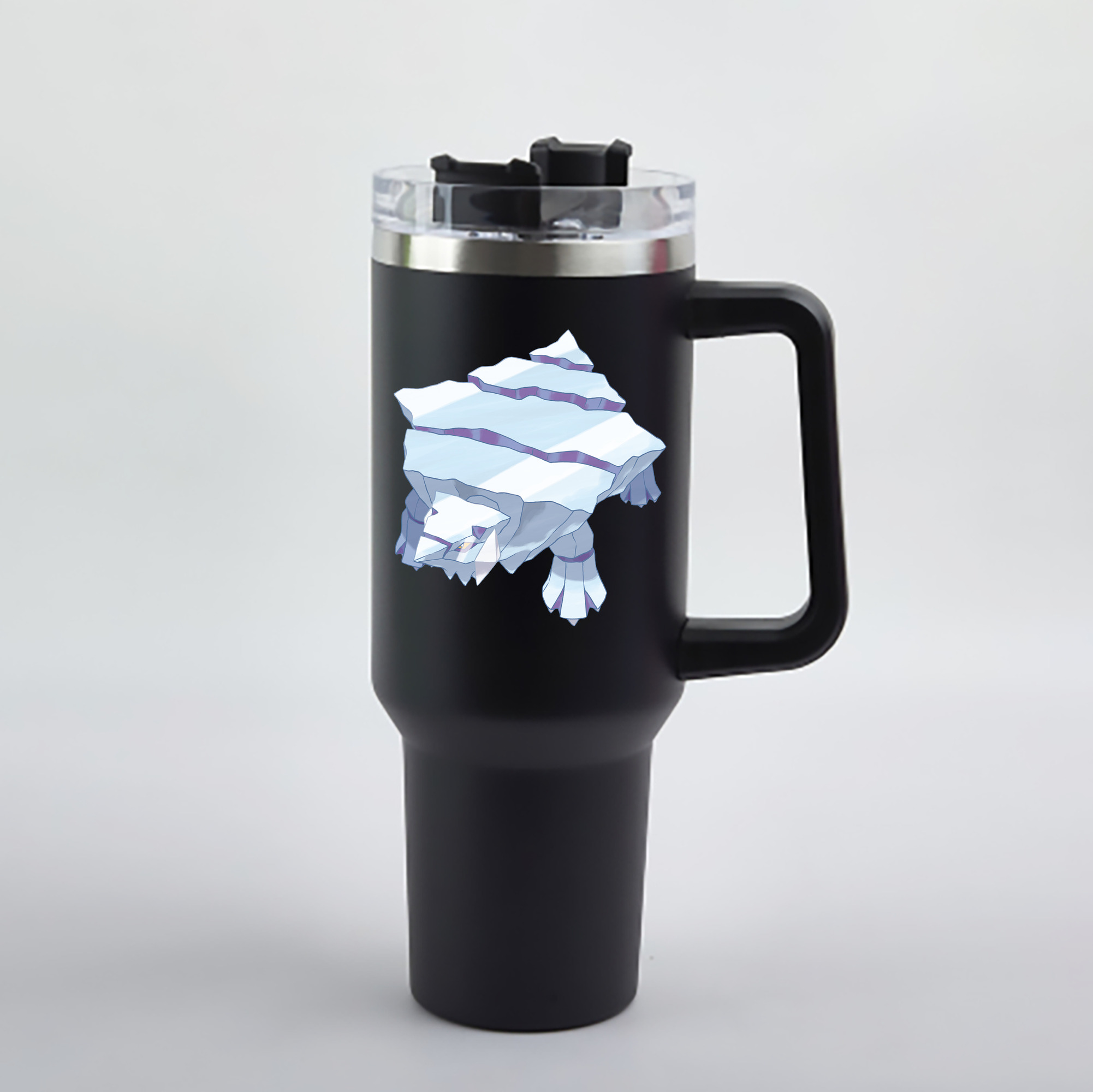 （画像用） ポケットモンスター Pokémon 1200mL車用タンブラー - クリスタルステッカー（プラスチックストロー付き）