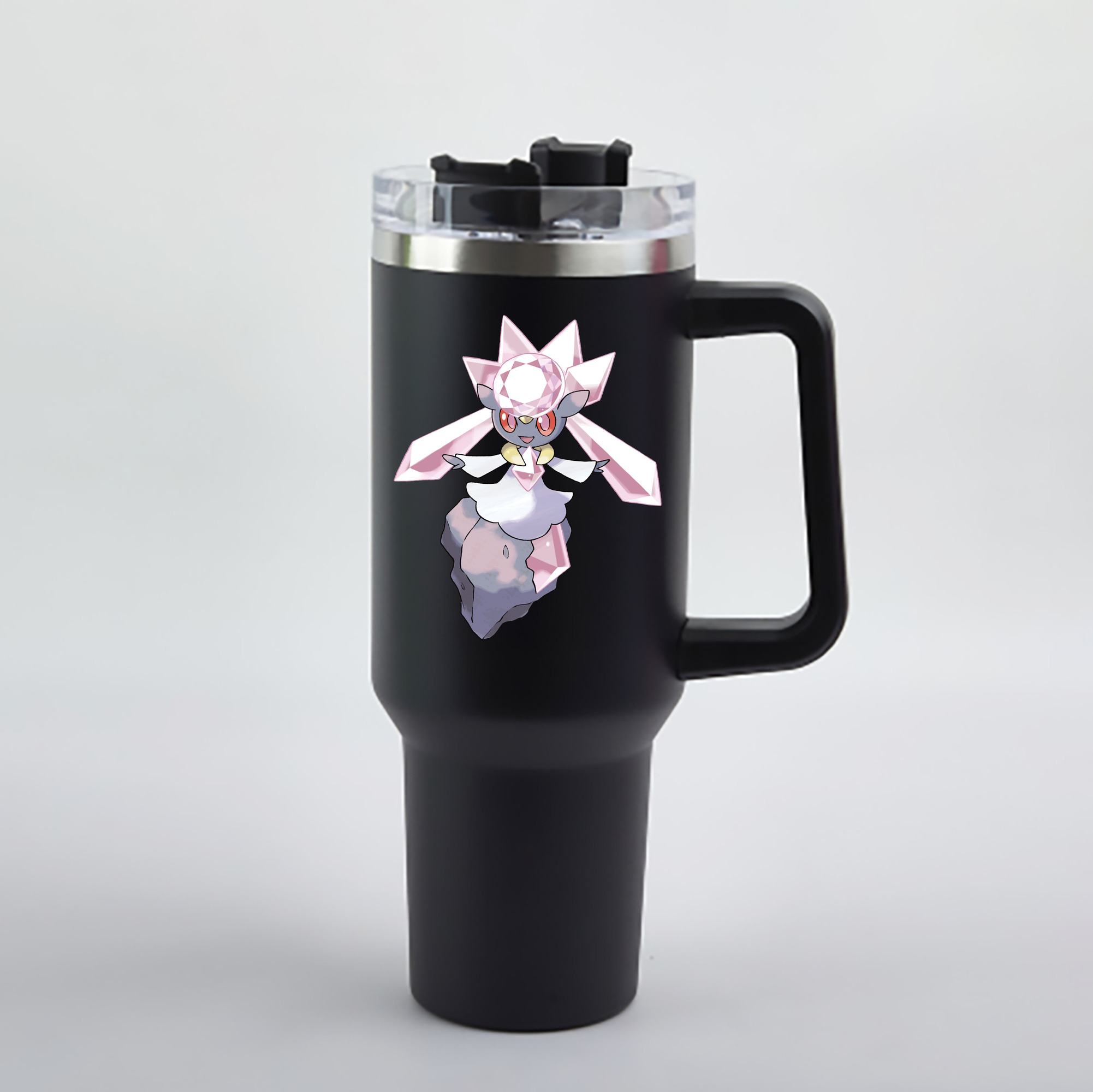 （画像用） ポケットモンスター Pokémon 1200mL車用タンブラー - クリスタルステッカー（プラスチックストロー付き）