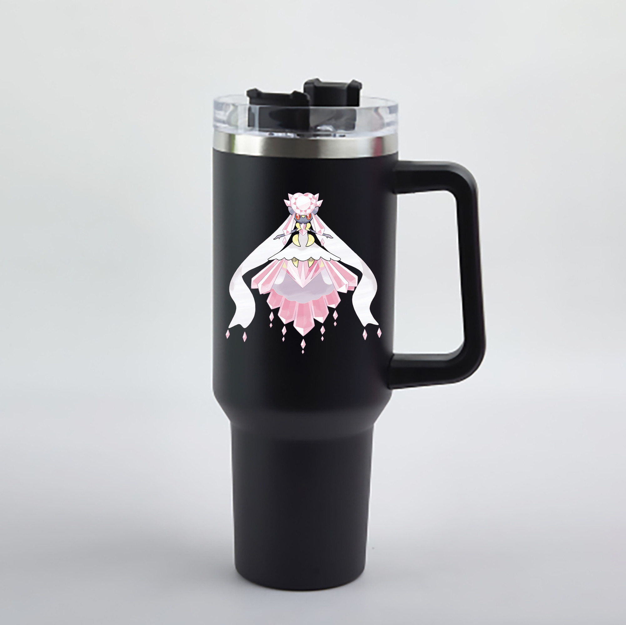 （画像用） ポケットモンスター Pokémon 1200mL車用タンブラー - クリスタルステッカー（プラスチックストロー付き）