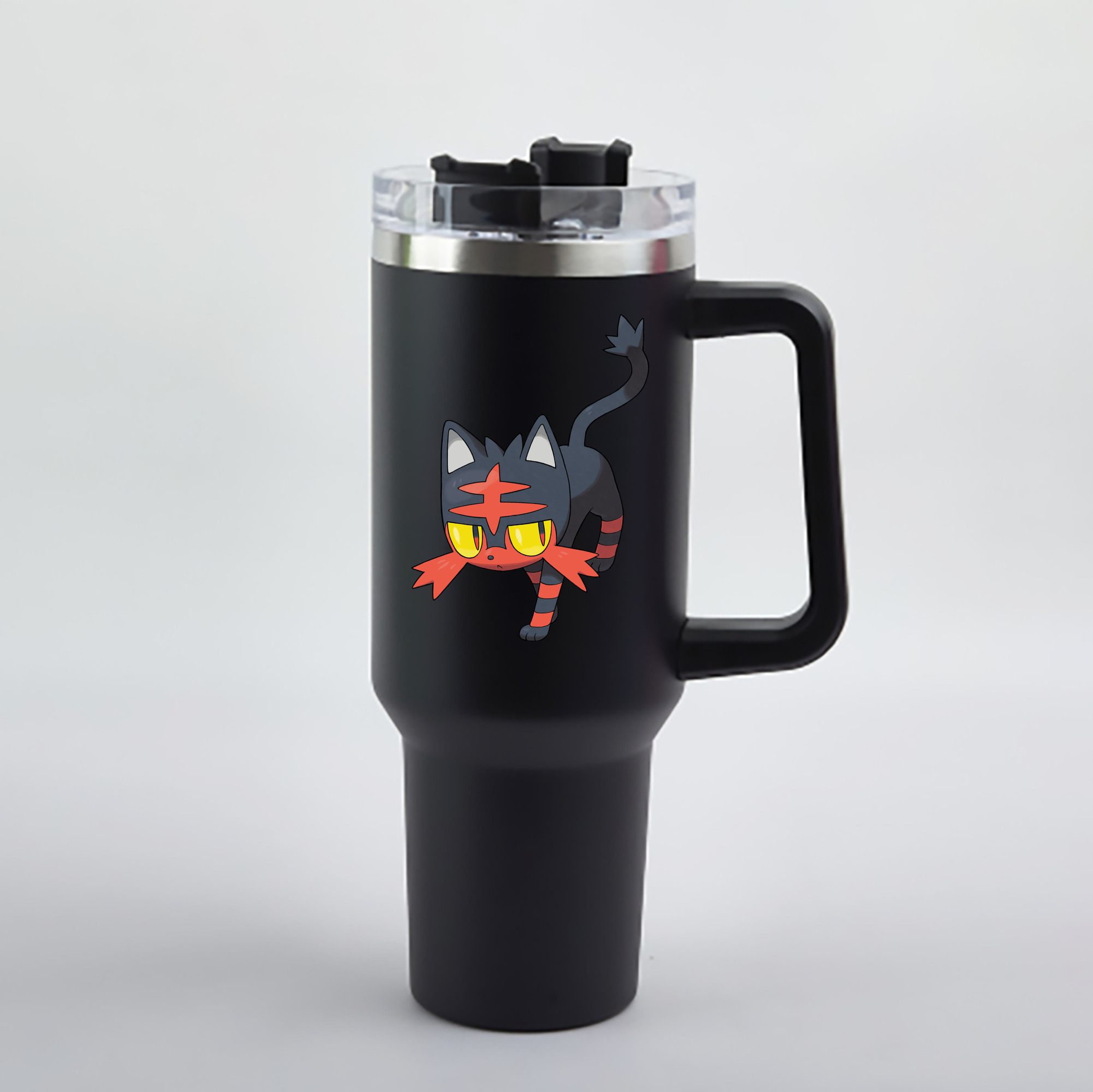 （画像用） ポケットモンスター Pokémon 1200mL車用タンブラー - クリスタルステッカー（プラスチックストロー付き）