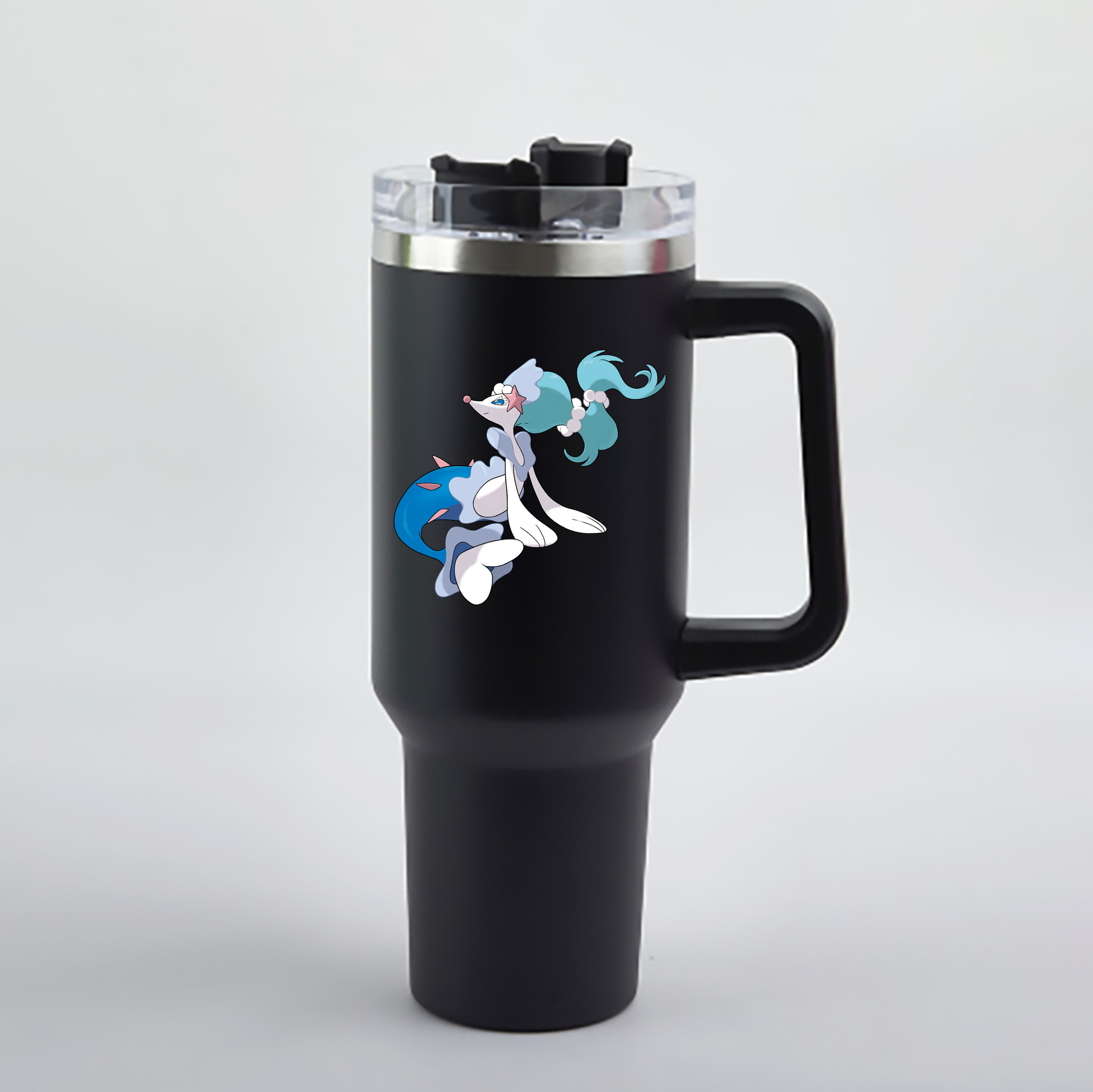 （画像用） ポケットモンスター Pokémon 1200mL車用タンブラー - クリスタルステッカー（プラスチックストロー付き）
