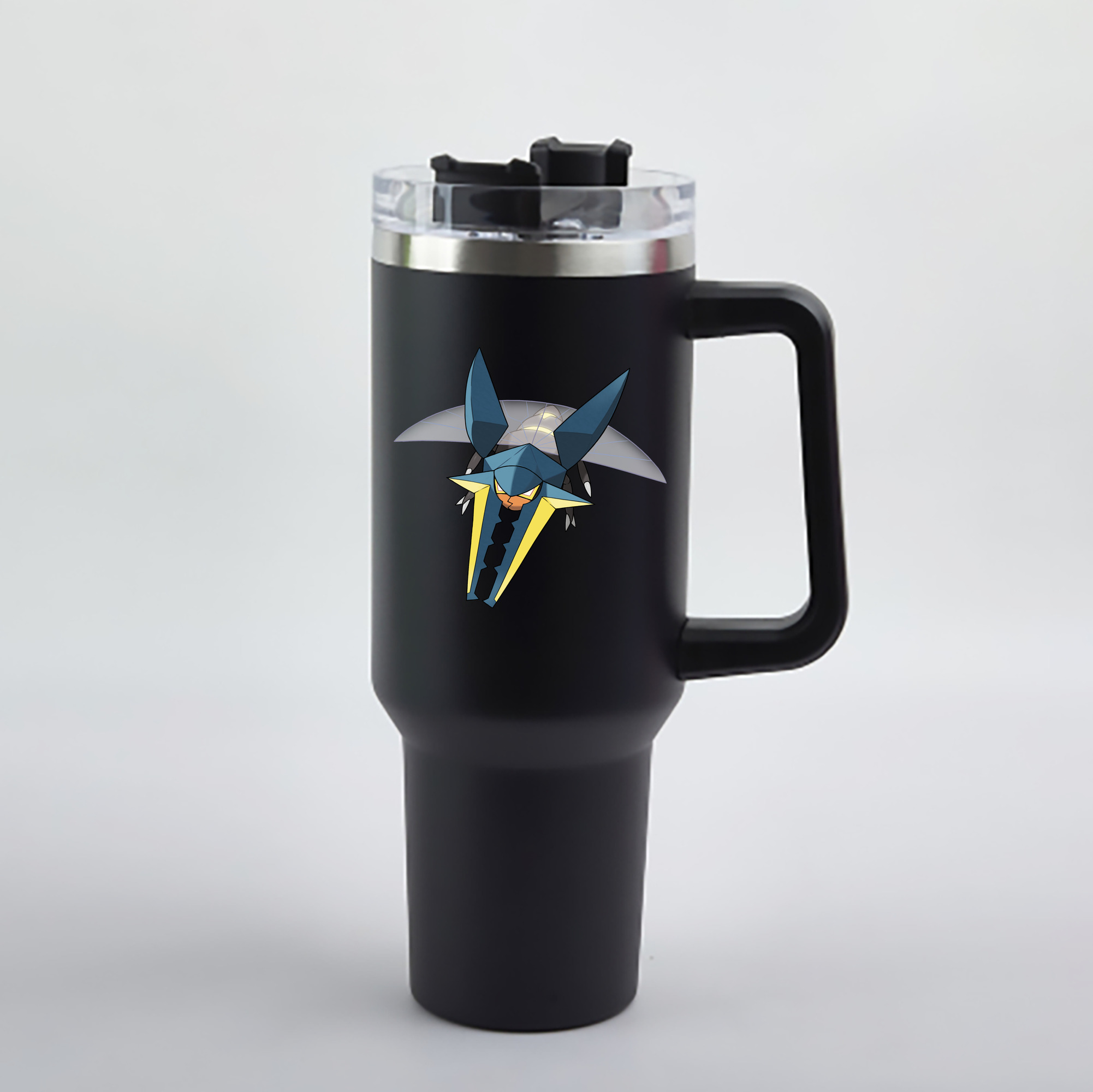 （画像用） ポケットモンスター Pokémon 1200mL車用タンブラー - クリスタルステッカー（プラスチックストロー付き）