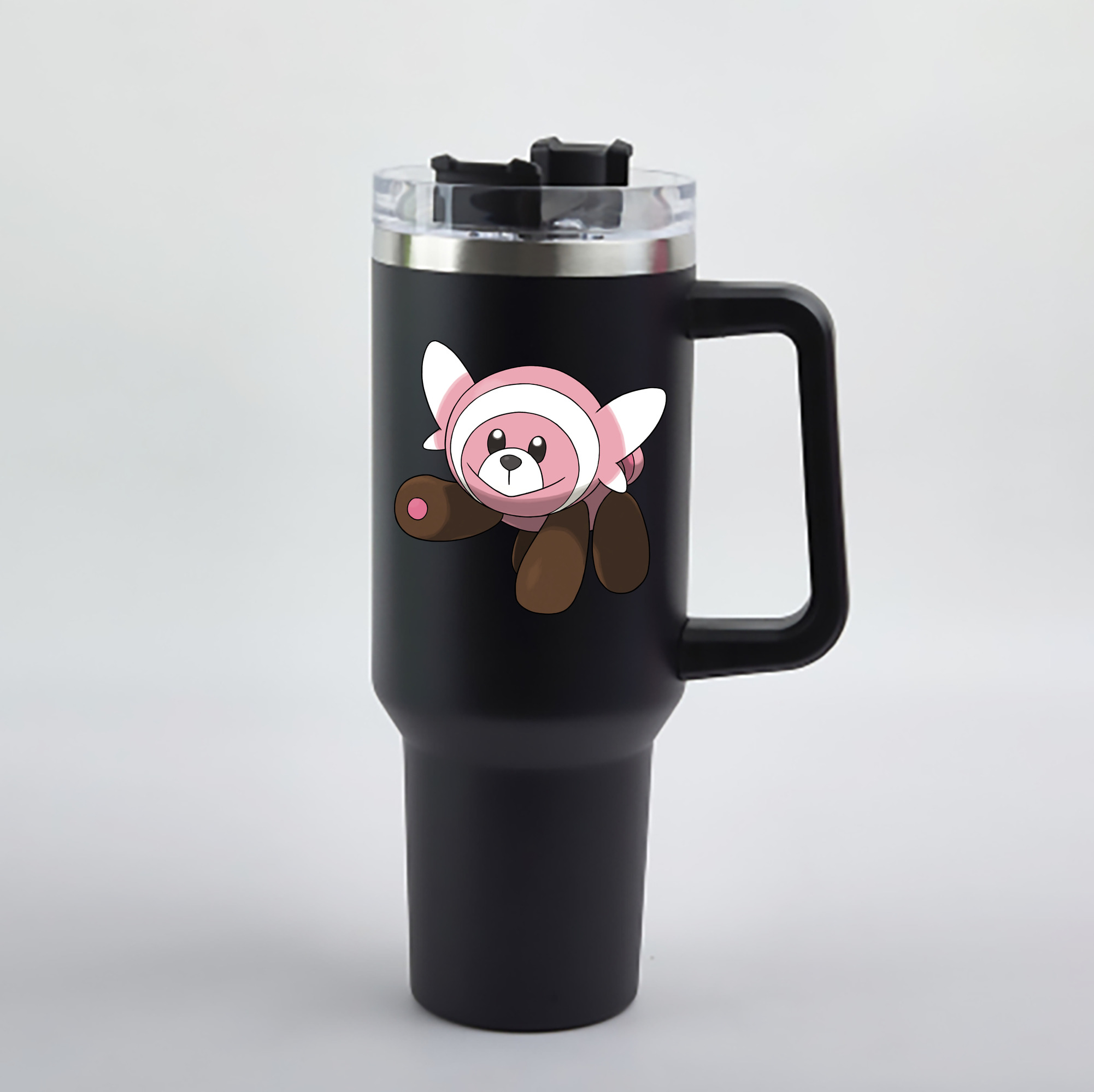 （画像用） ポケットモンスター Pokémon 1200mL車用タンブラー - クリスタルステッカー（プラスチックストロー付き）