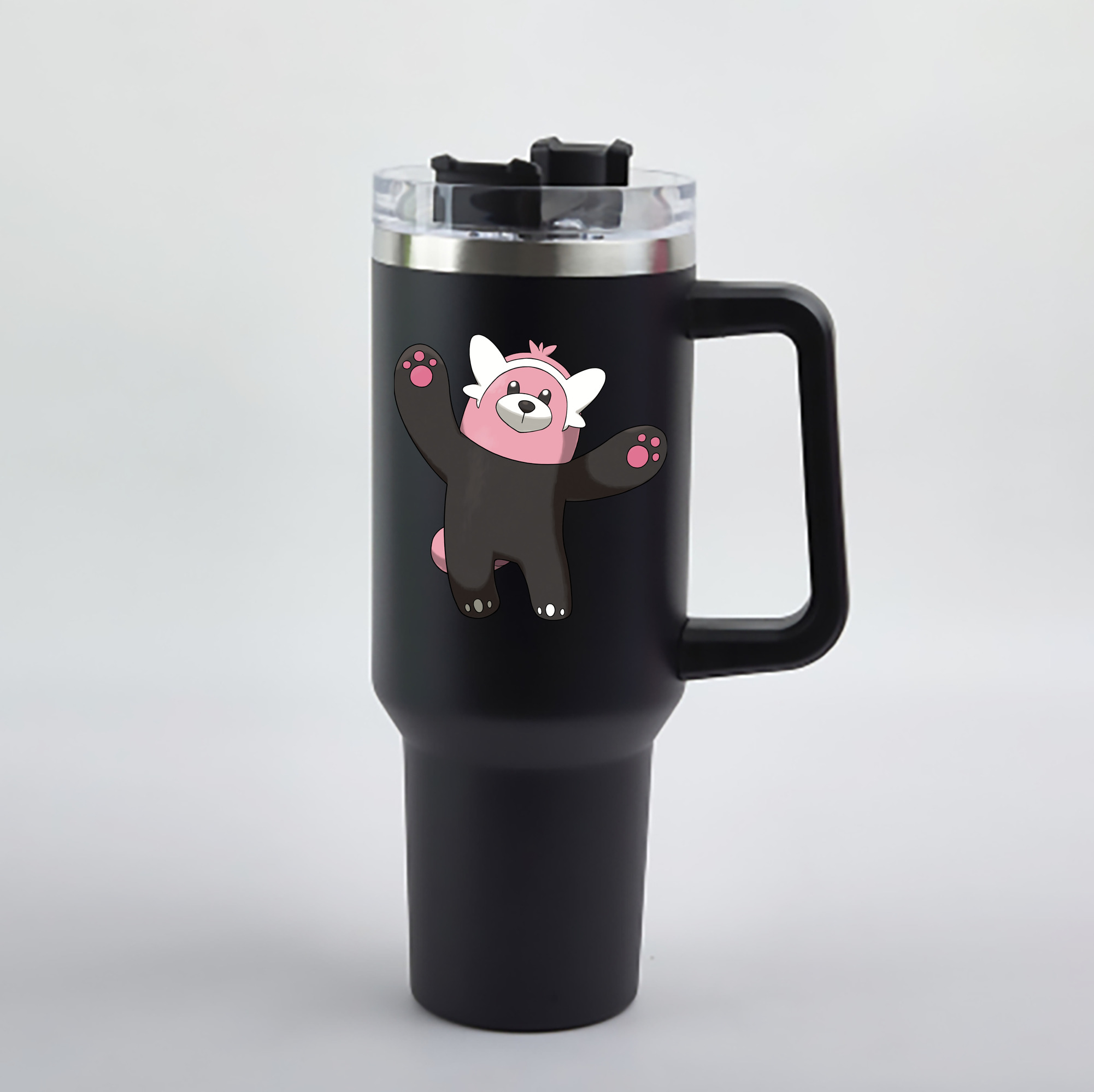 （画像用） ポケットモンスター Pokémon 1200mL車用タンブラー - クリスタルステッカー（プラスチックストロー付き）