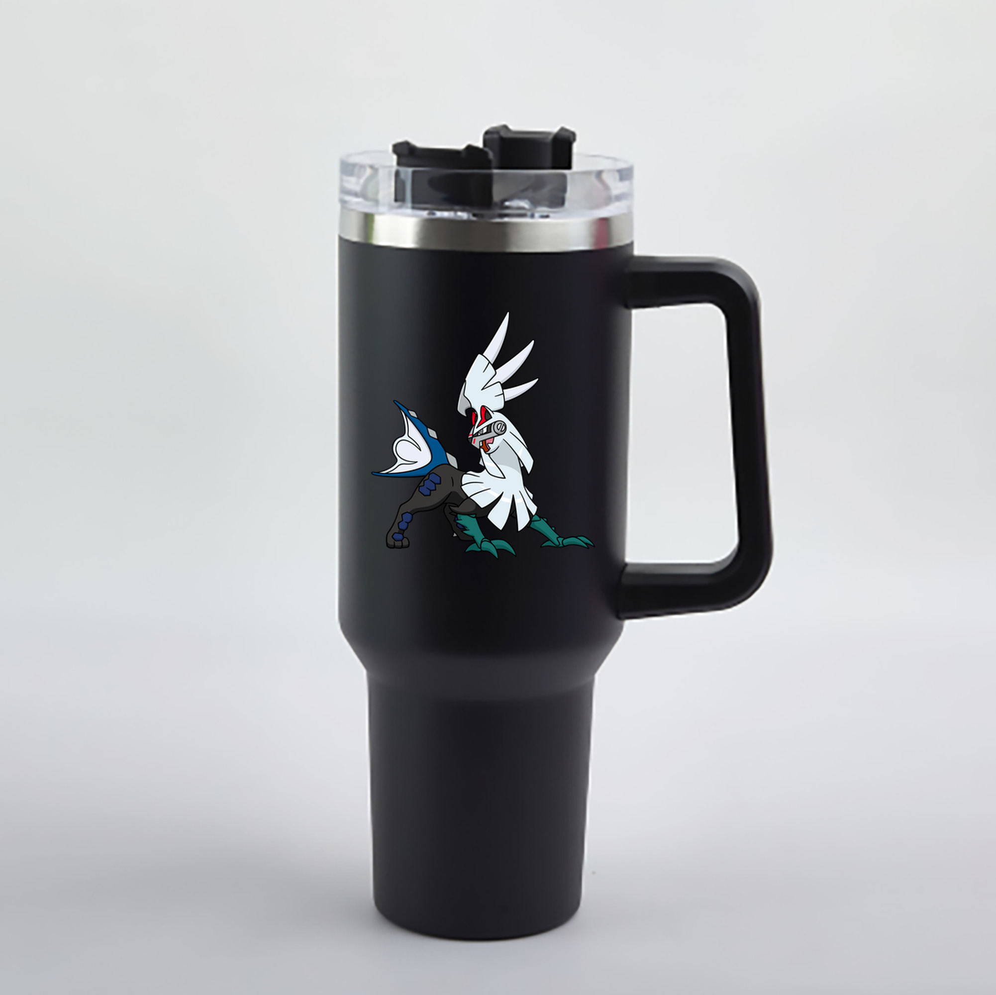 （画像用） ポケットモンスター Pokémon 1200mL車用タンブラー - クリスタルステッカー（プラスチックストロー付き）
