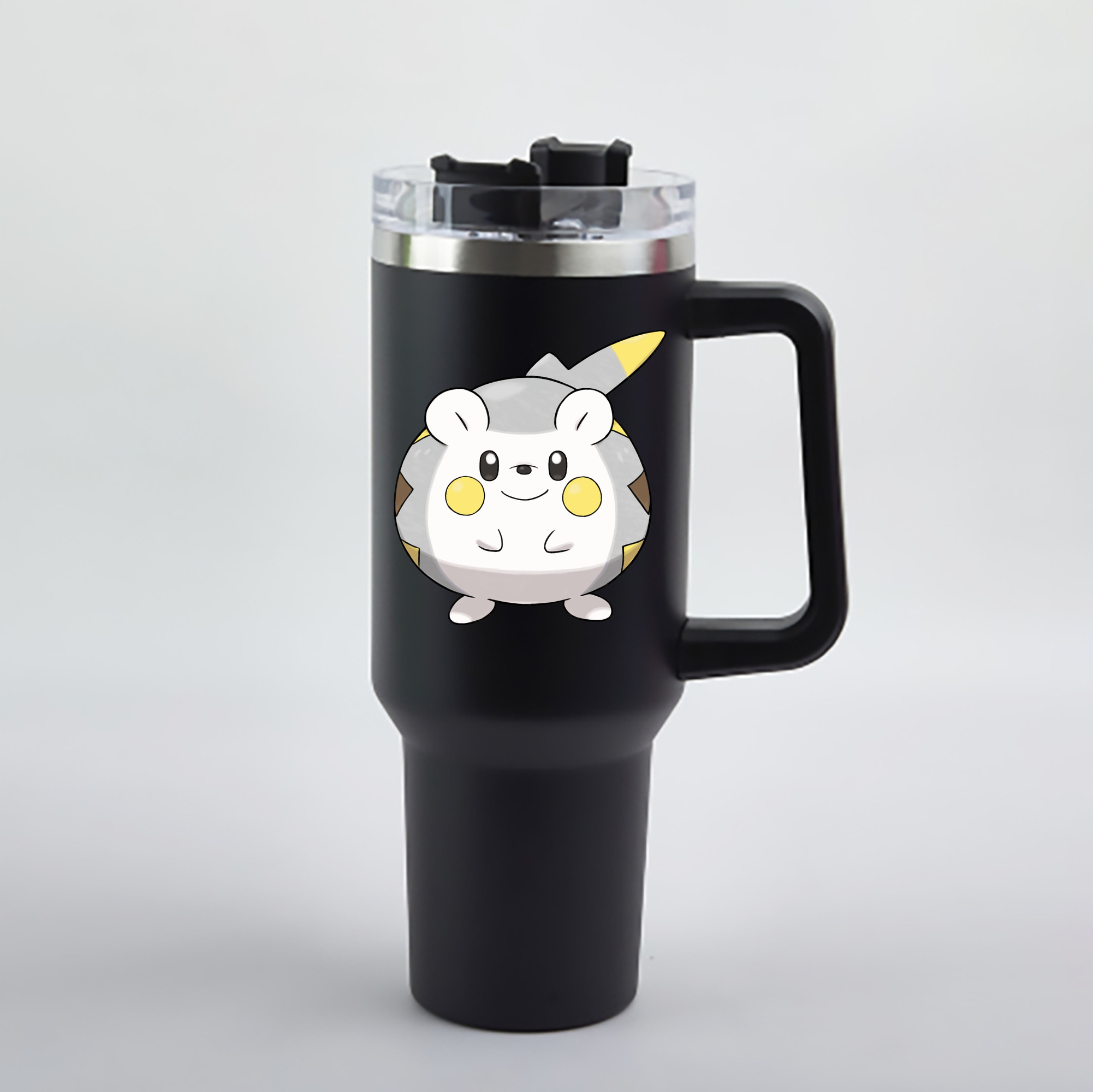 （画像用） ポケットモンスター Pokémon 1200mL車用タンブラー - クリスタルステッカー（プラスチックストロー付き）
