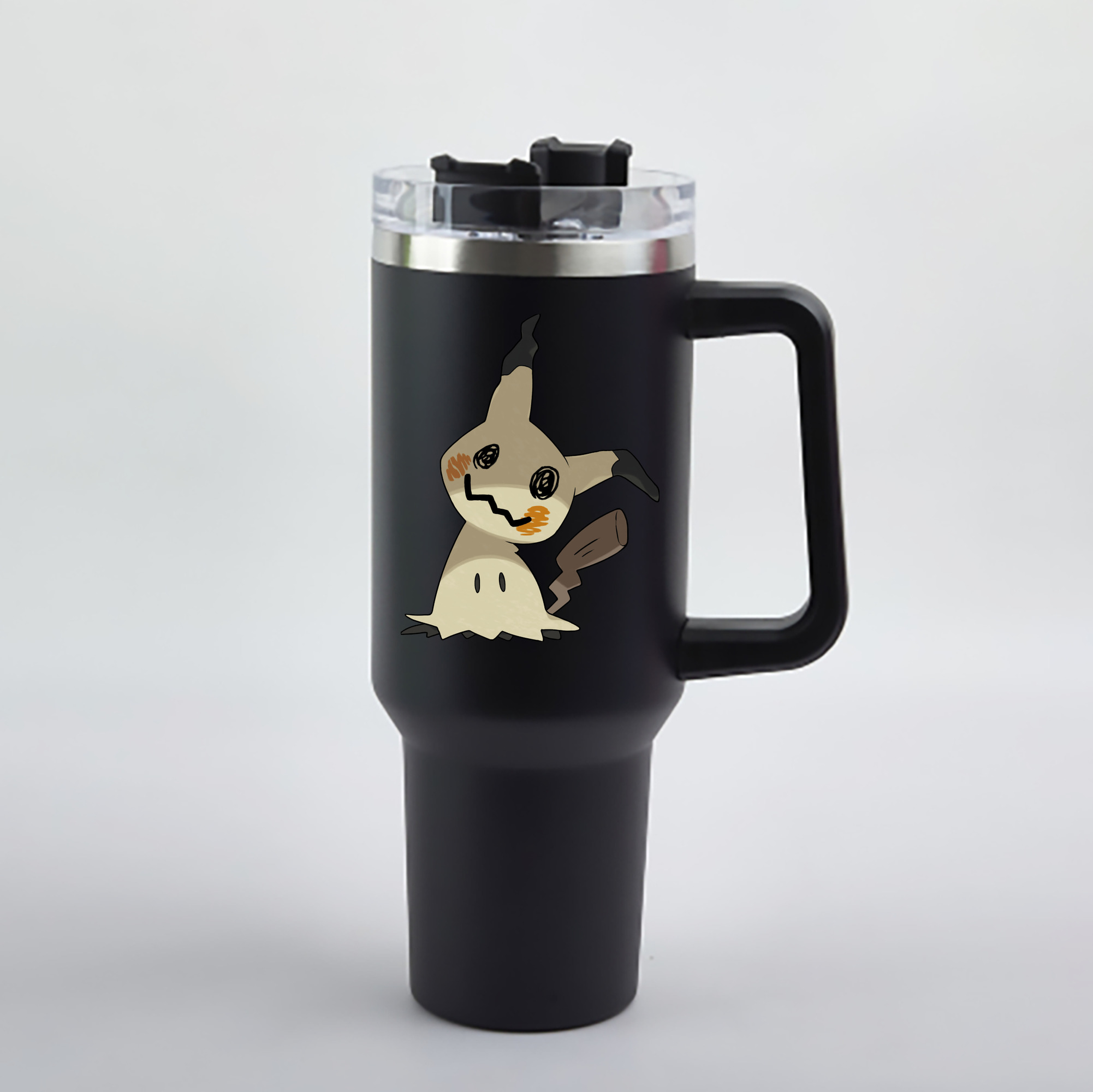 （画像用） ポケットモンスター Pokémon 1200mL車用タンブラー - クリスタルステッカー（プラスチックストロー付き）