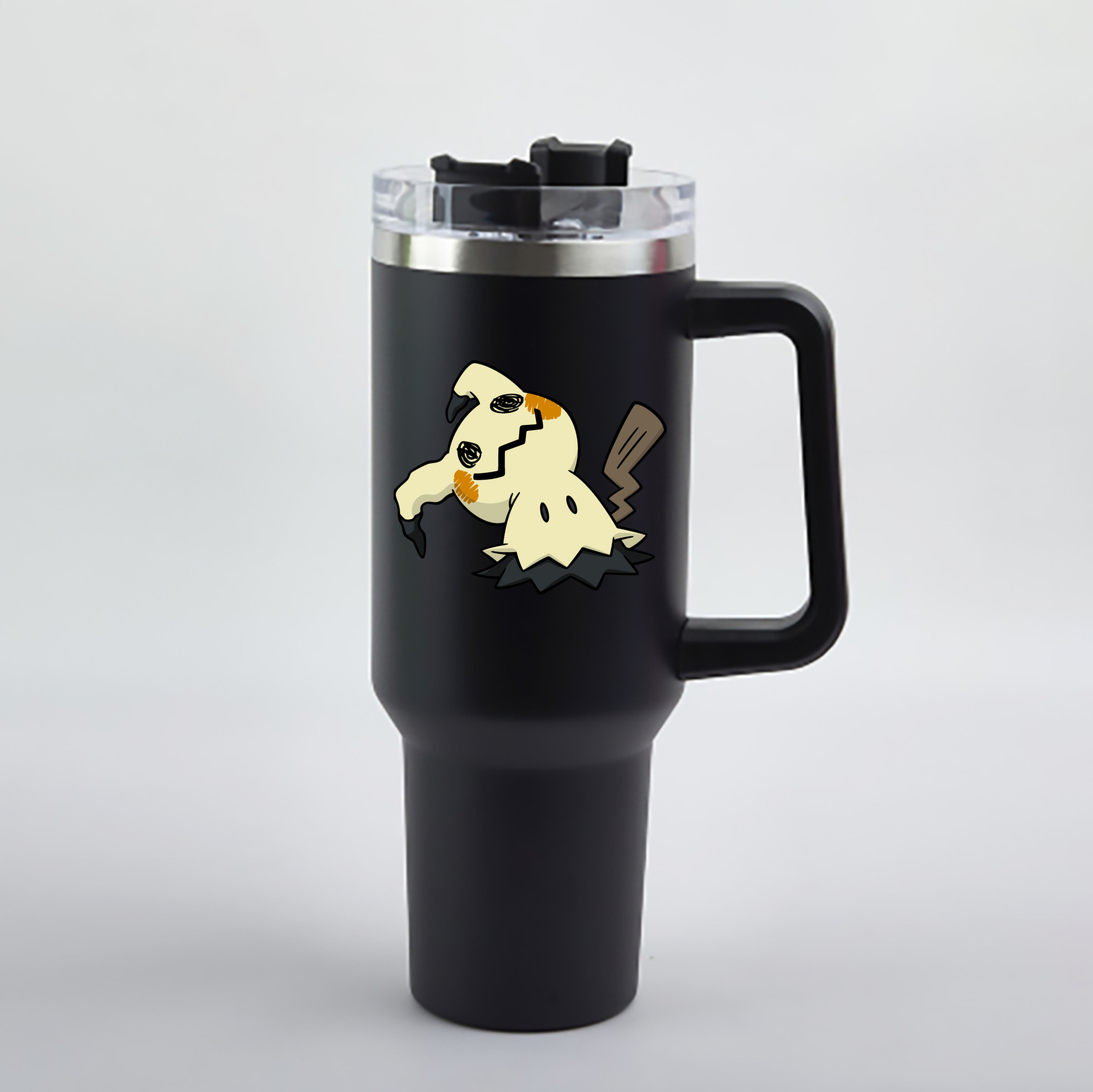 （画像用） ポケットモンスター Pokémon 1200mL車用タンブラー - クリスタルステッカー（プラスチックストロー付き）