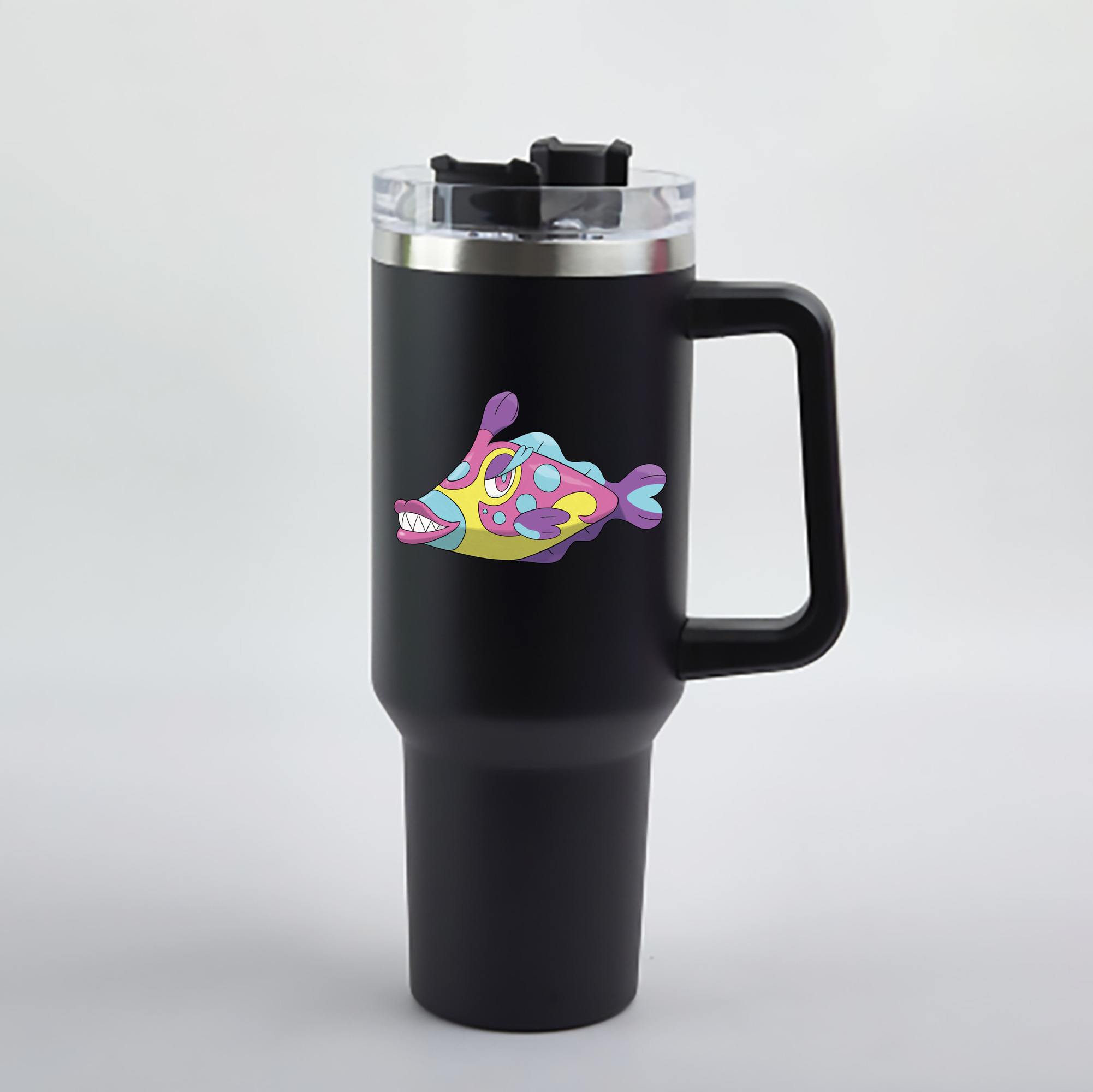 （画像用） ポケットモンスター Pokémon 1200mL車用タンブラー - クリスタルステッカー（プラスチックストロー付き）
