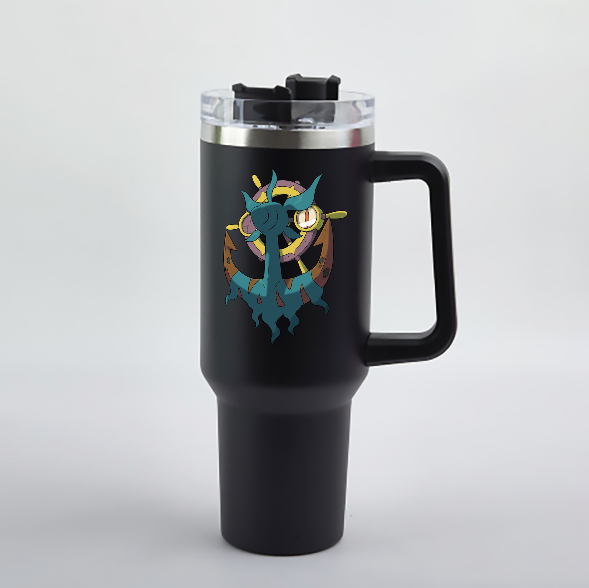 （画像用） ポケットモンスター Pokémon 1200mL車用タンブラー - クリスタルステッカー（プラスチックストロー付き）