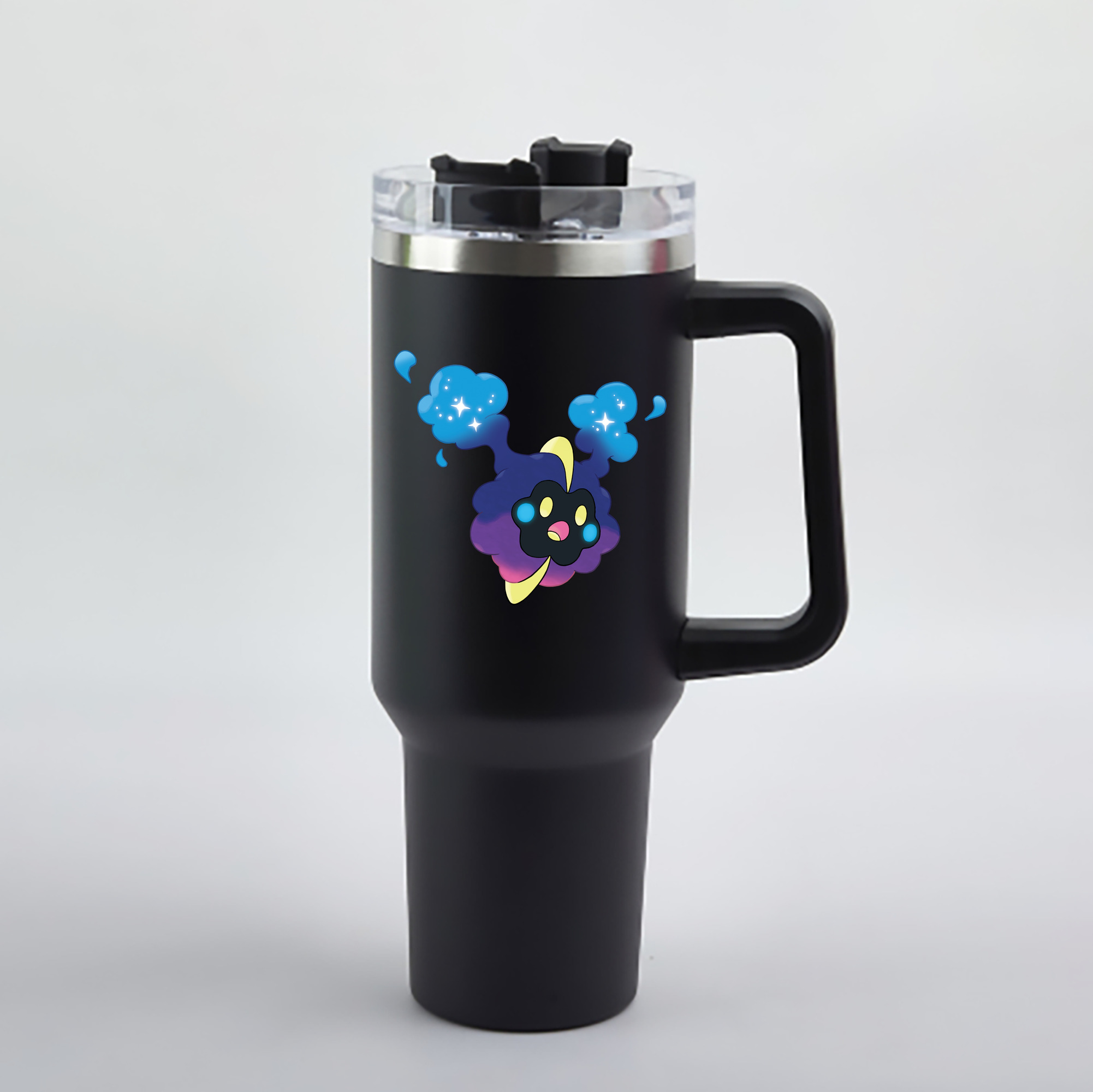 （画像用） ポケットモンスター Pokémon 1200mL車用タンブラー - クリスタルステッカー（プラスチックストロー付き）