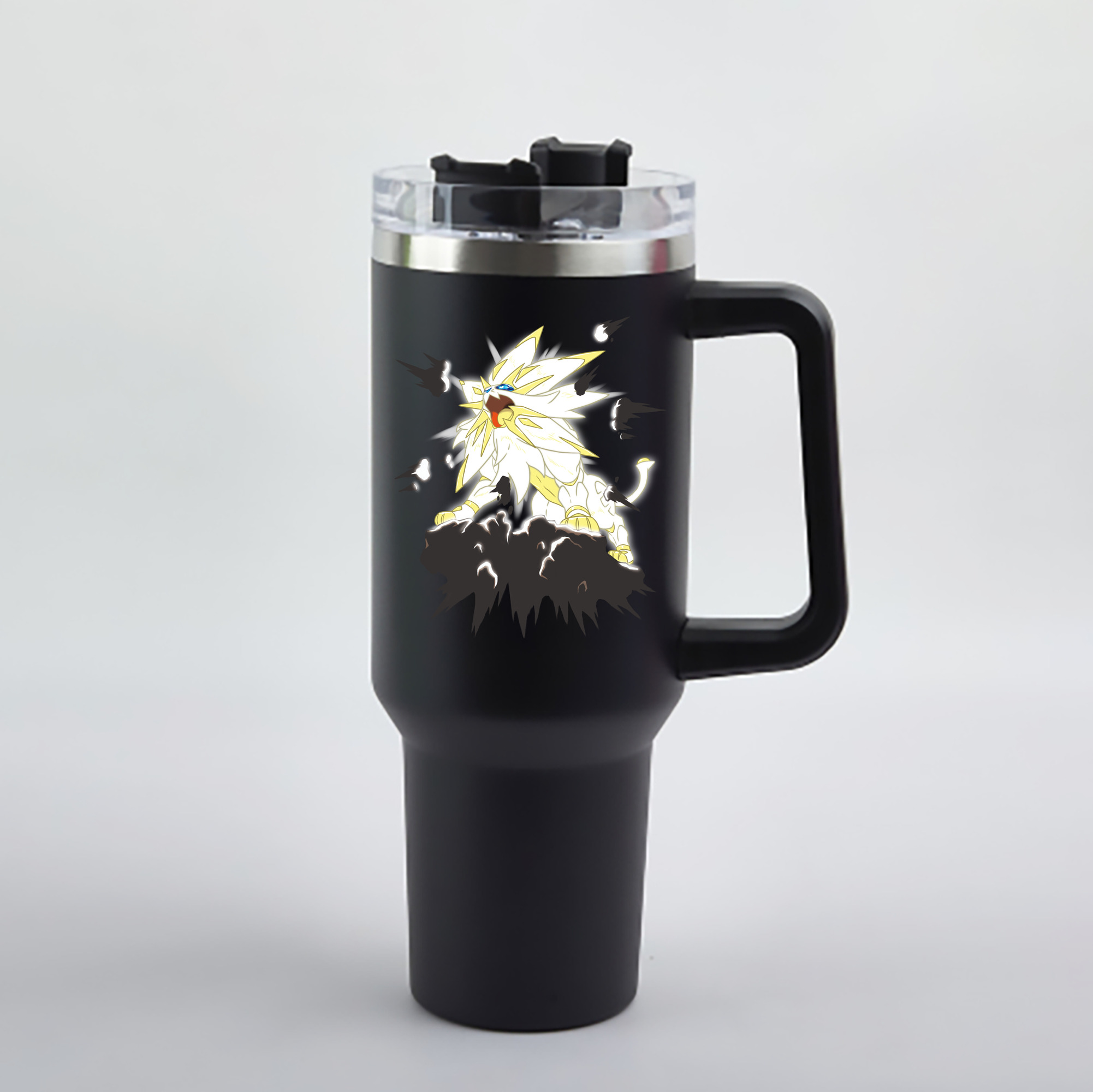 （画像用） ポケットモンスター Pokémon 1200mL車用タンブラー - クリスタルステッカー（プラスチックストロー付き）
