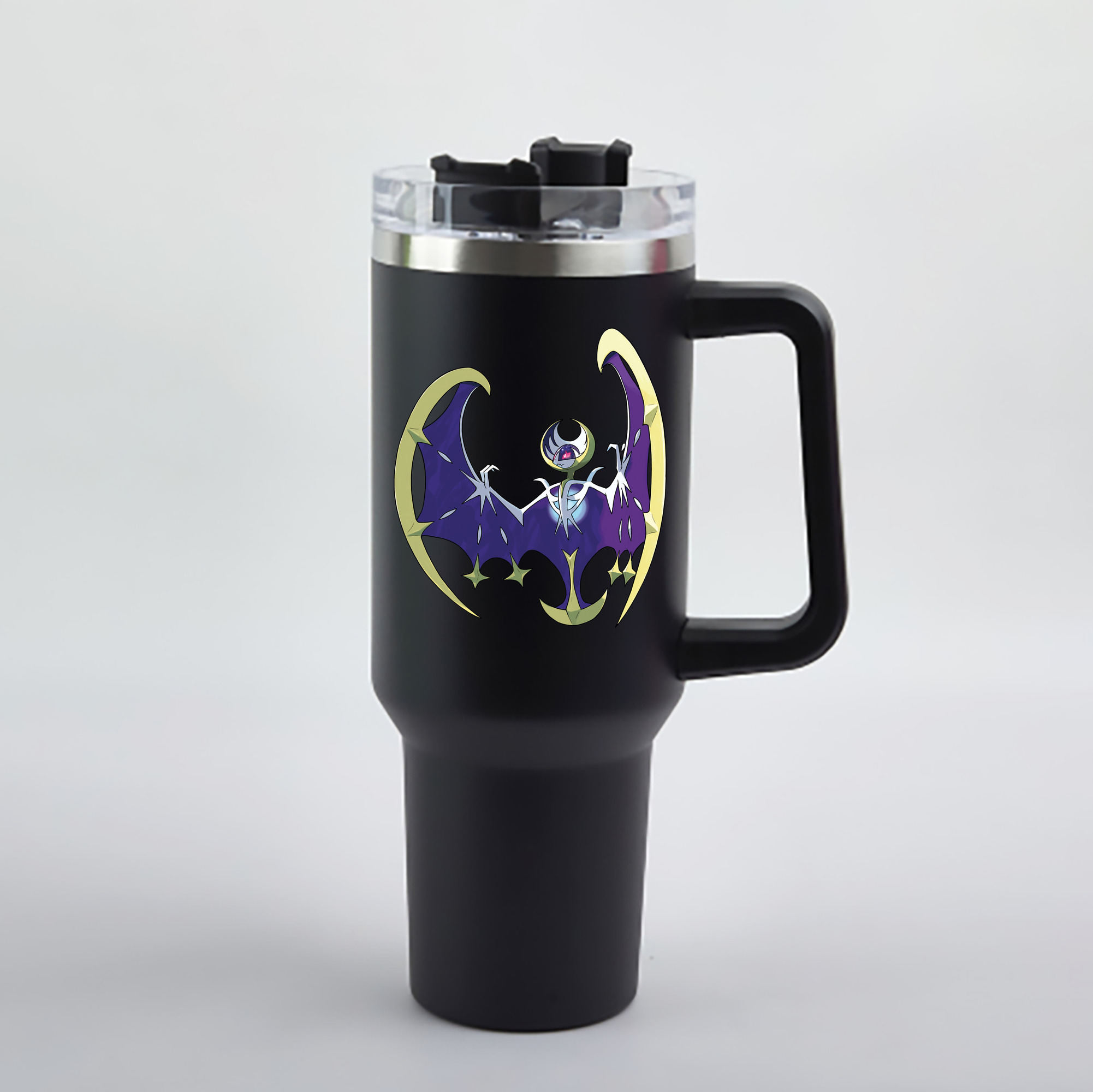 （画像用） ポケットモンスター Pokémon 1200mL車用タンブラー - クリスタルステッカー（プラスチックストロー付き）