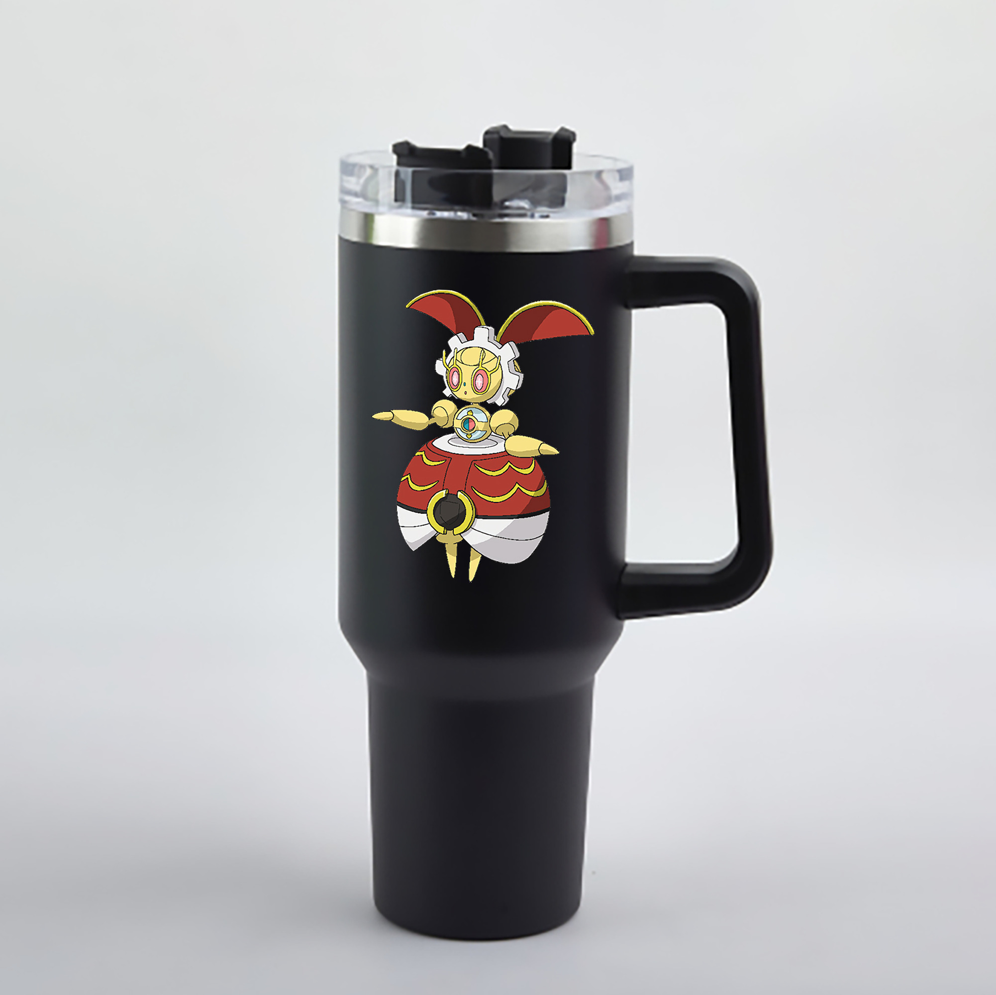 （画像用） ポケットモンスター Pokémon 1200mL車用タンブラー - クリスタルステッカー（プラスチックストロー付き）