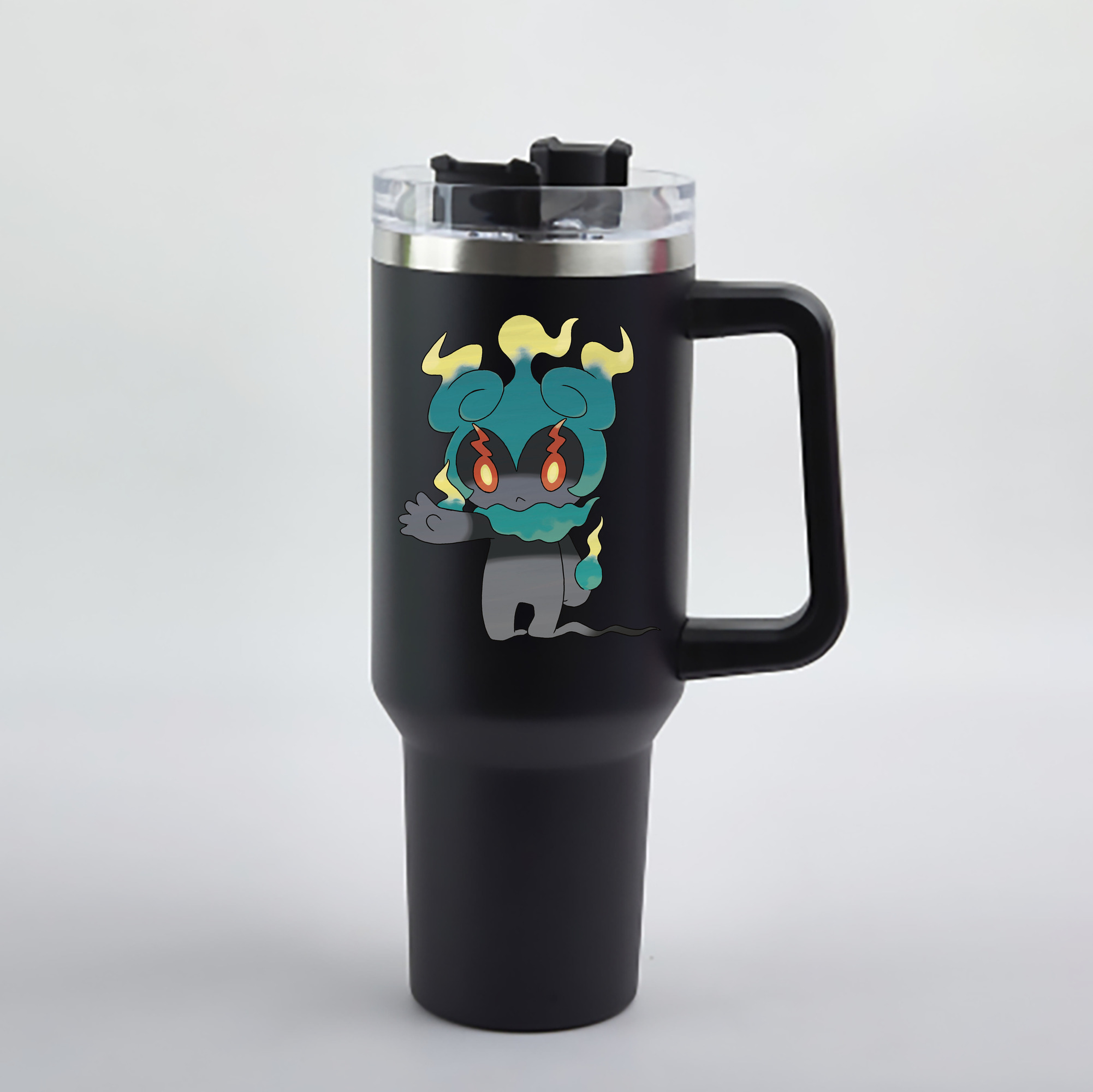 （画像用） ポケットモンスター Pokémon 1200mL車用タンブラー - クリスタルステッカー（プラスチックストロー付き）