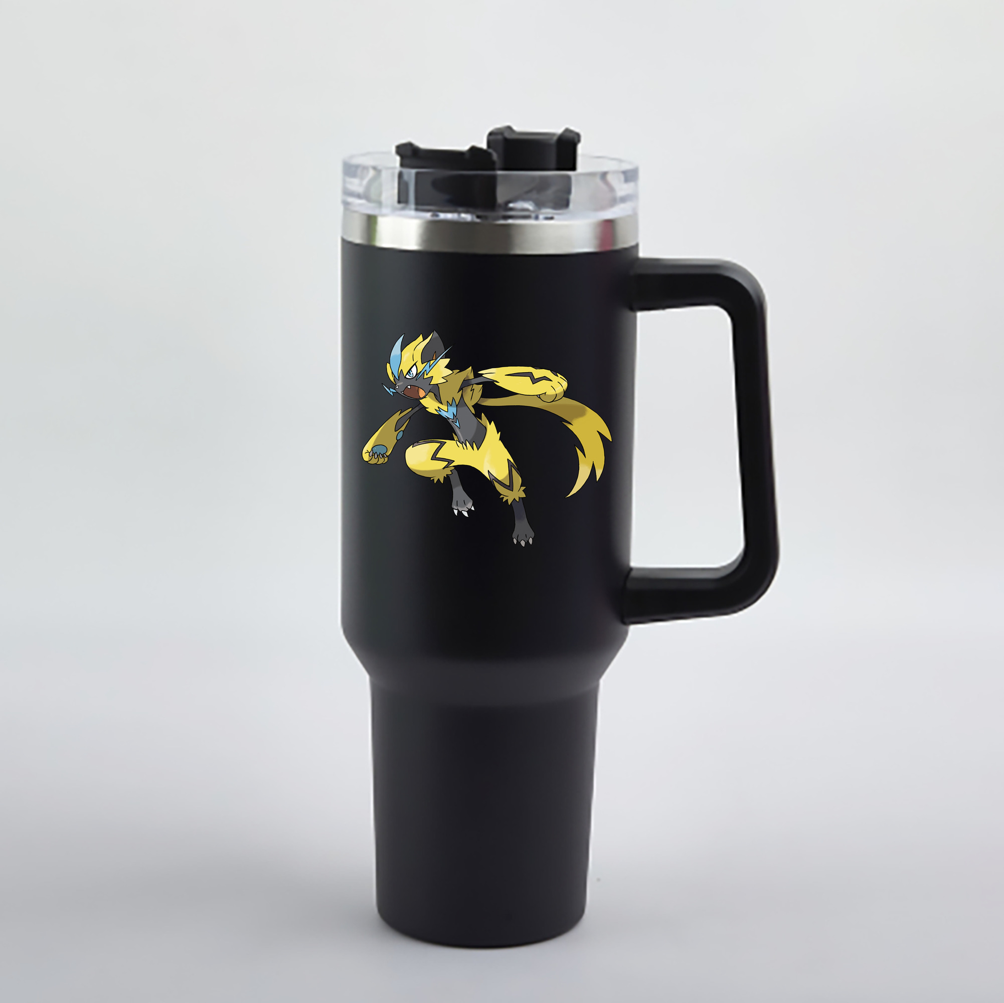 （画像用） ポケットモンスター Pokémon 1200mL車用タンブラー - クリスタルステッカー（プラスチックストロー付き）