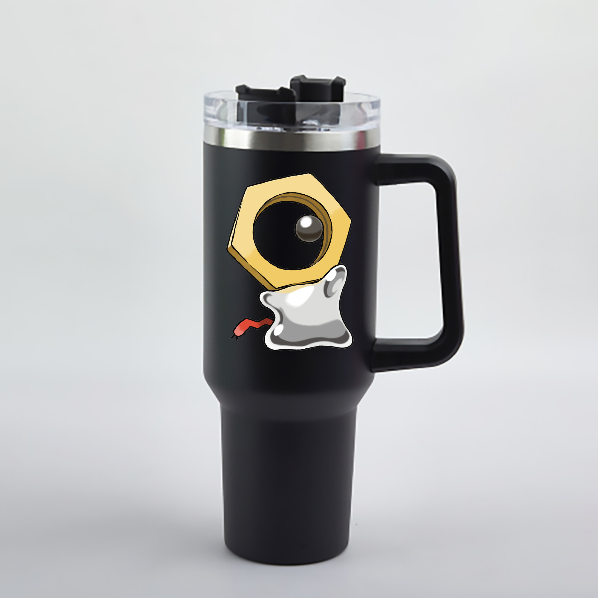 （画像用） ポケットモンスター Pokémon 1200mL車用タンブラー - クリスタルステッカー（プラスチックストロー付き）