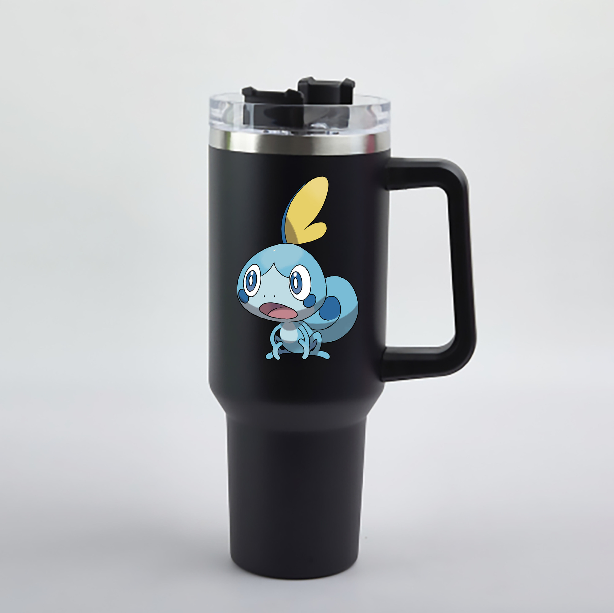 （画像用） ポケットモンスター Pokémon 1200mL車用タンブラー - クリスタルステッカー（プラスチックストロー付き）
