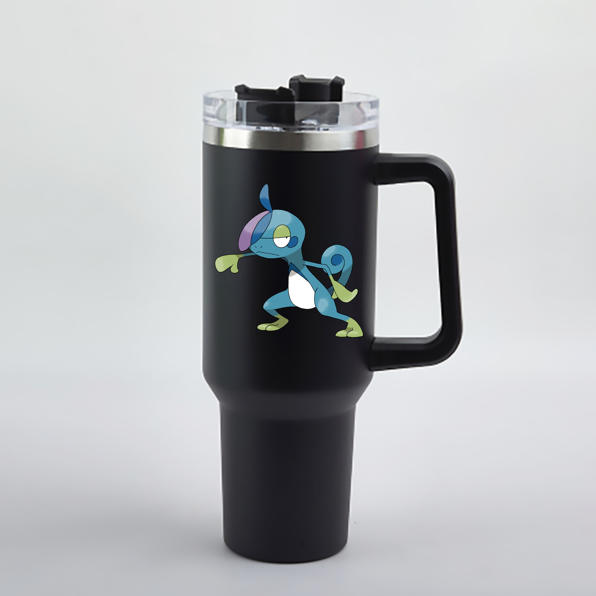 （画像用） ポケットモンスター Pokémon 1200mL車用タンブラー - クリスタルステッカー（プラスチックストロー付き）