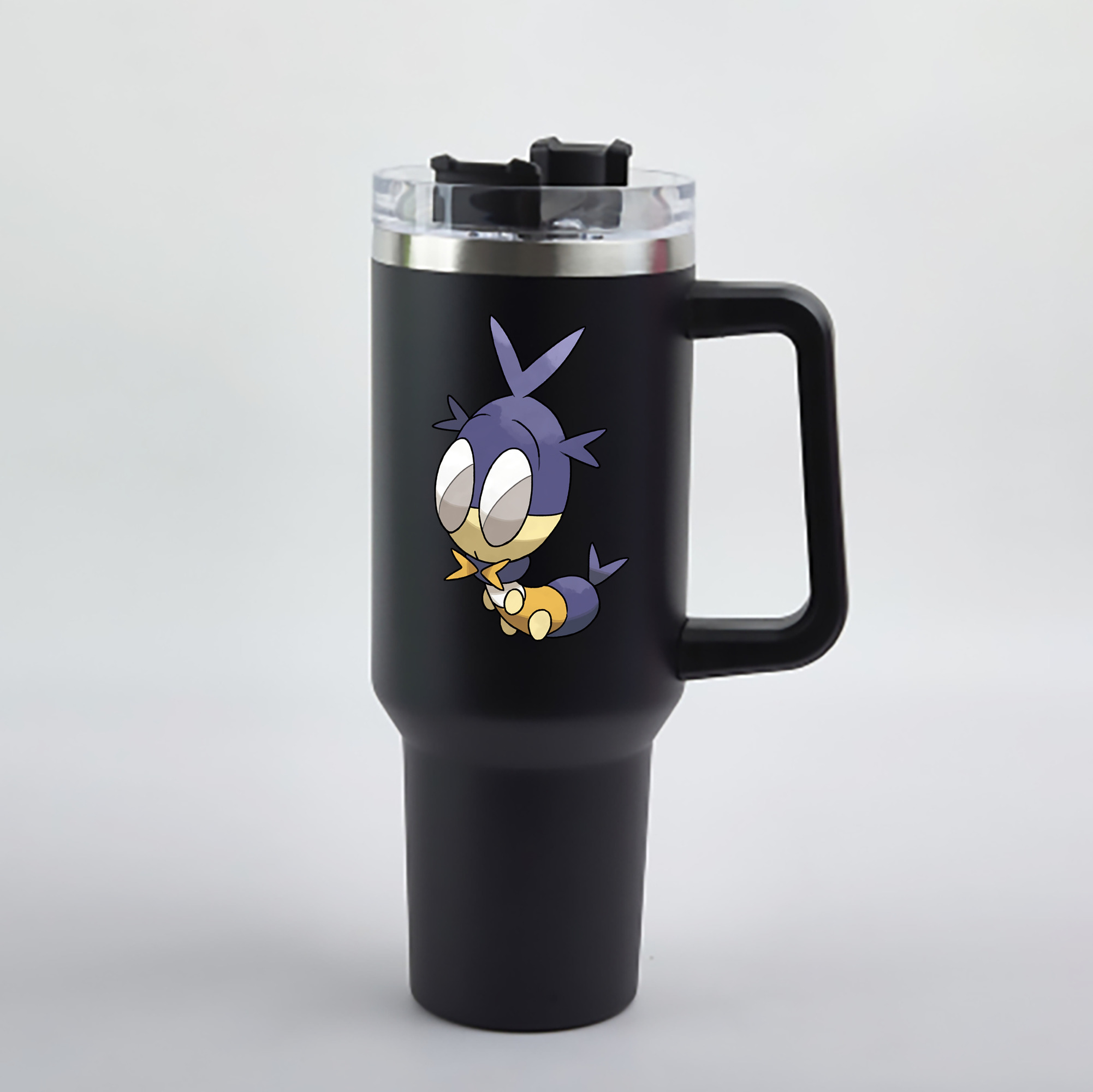 （画像用） ポケットモンスター Pokémon 1200mL車用タンブラー - クリスタルステッカー（プラスチックストロー付き）