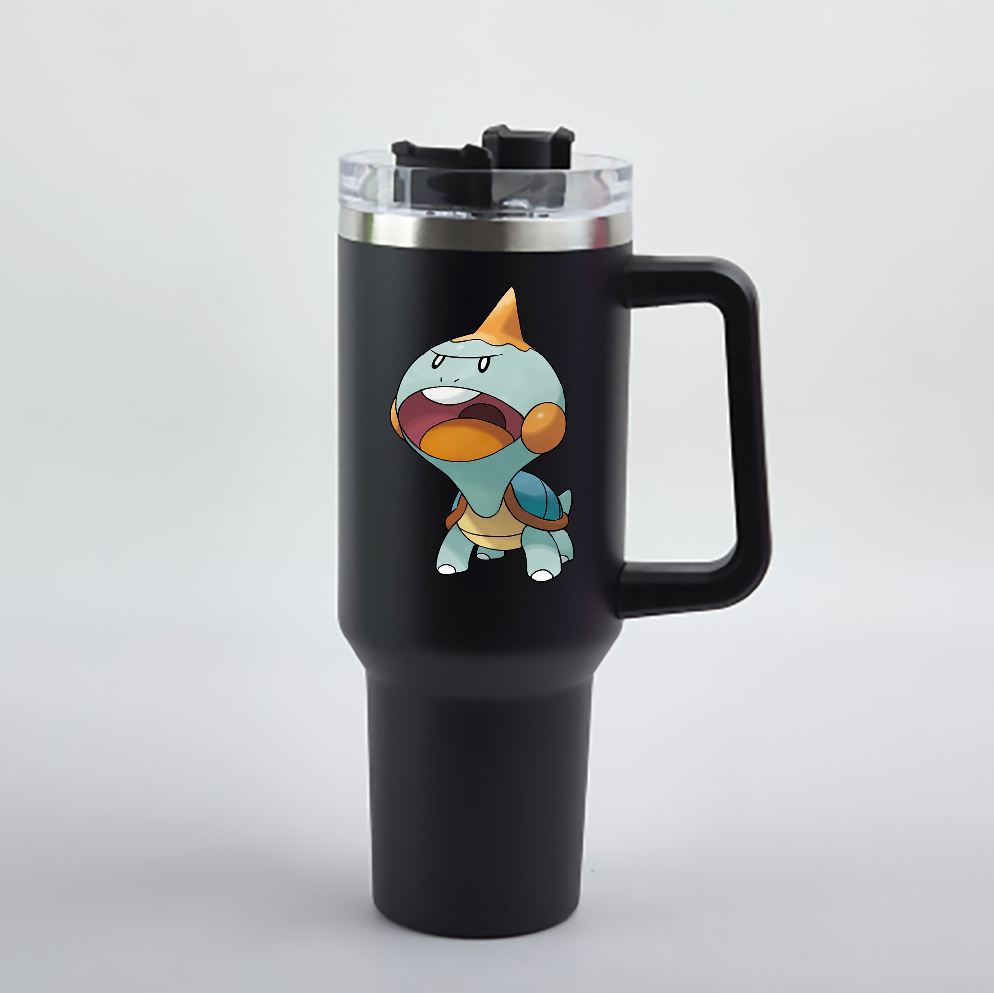 （画像用） ポケットモンスター Pokémon 1200mL車用タンブラー - クリスタルステッカー（プラスチックストロー付き）
