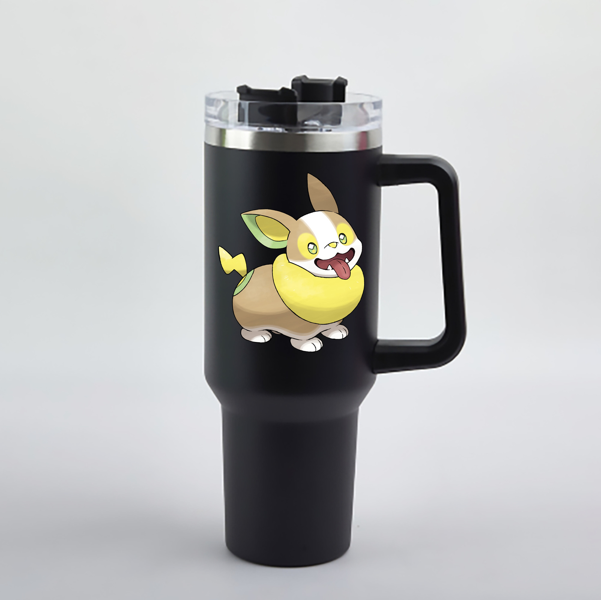 （画像用） ポケットモンスター Pokémon 1200mL車用タンブラー - クリスタルステッカー（プラスチックストロー付き）